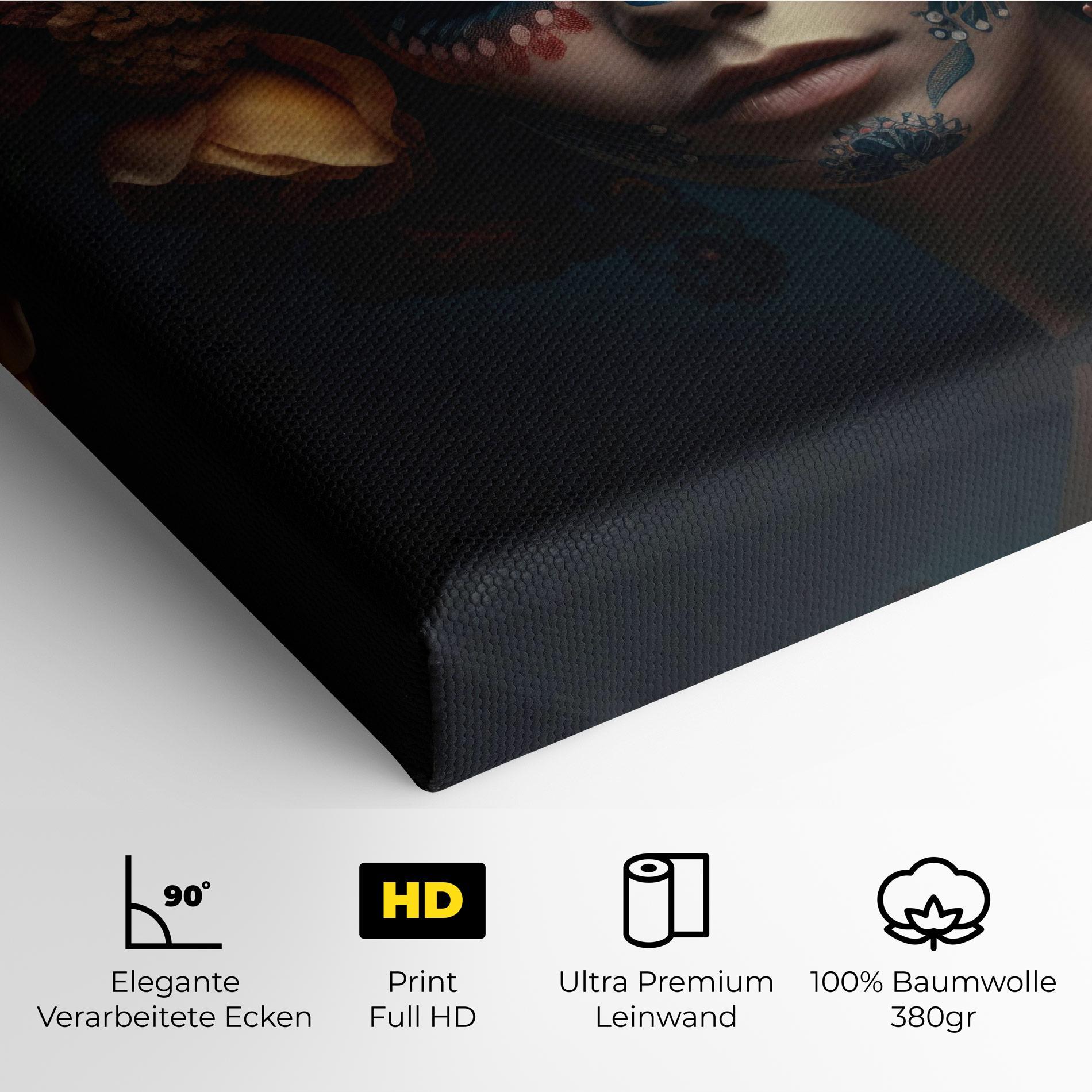 Leinwandbild Skull Makeup mockup 4