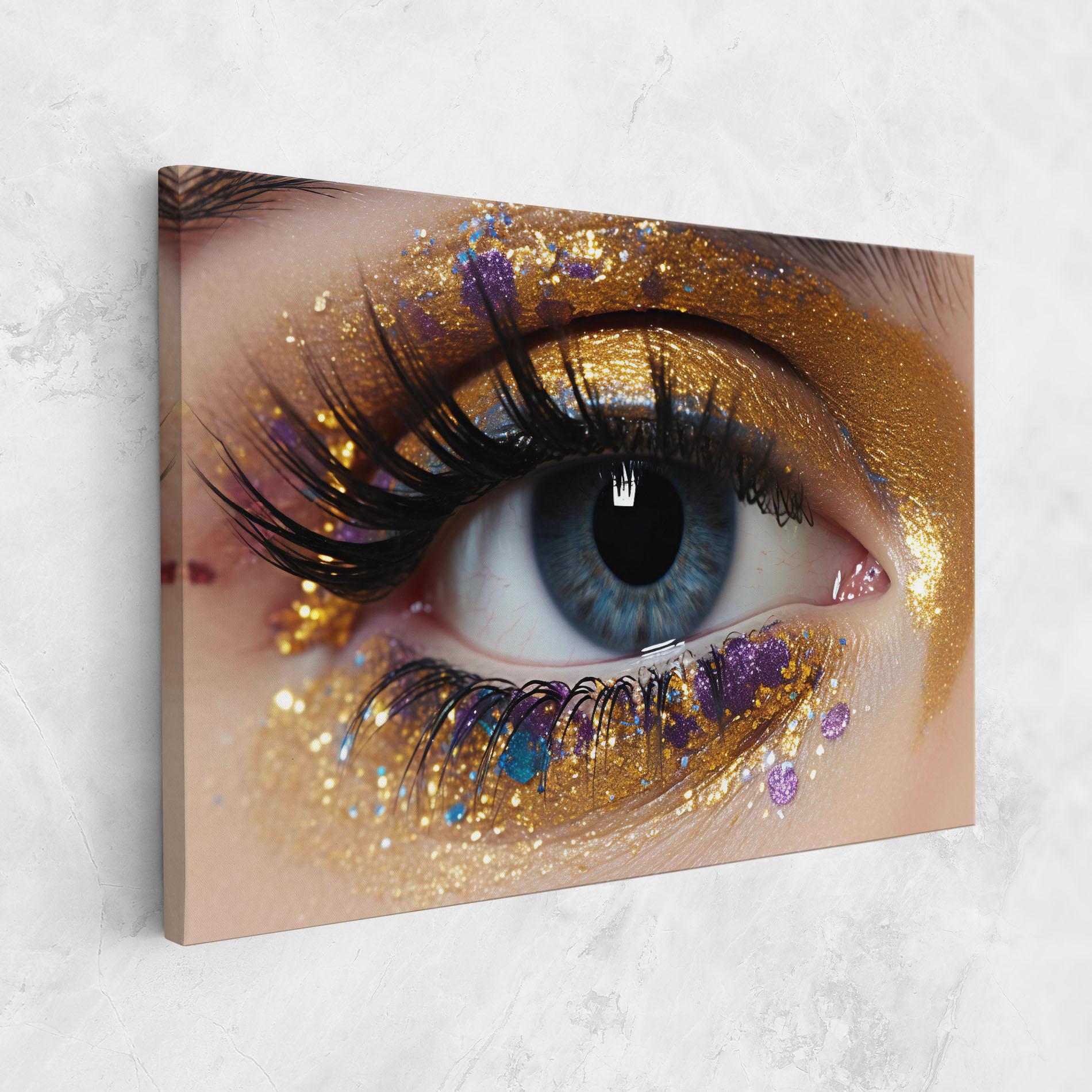 Leinwandbild Blue Eye Make Up mockup 1