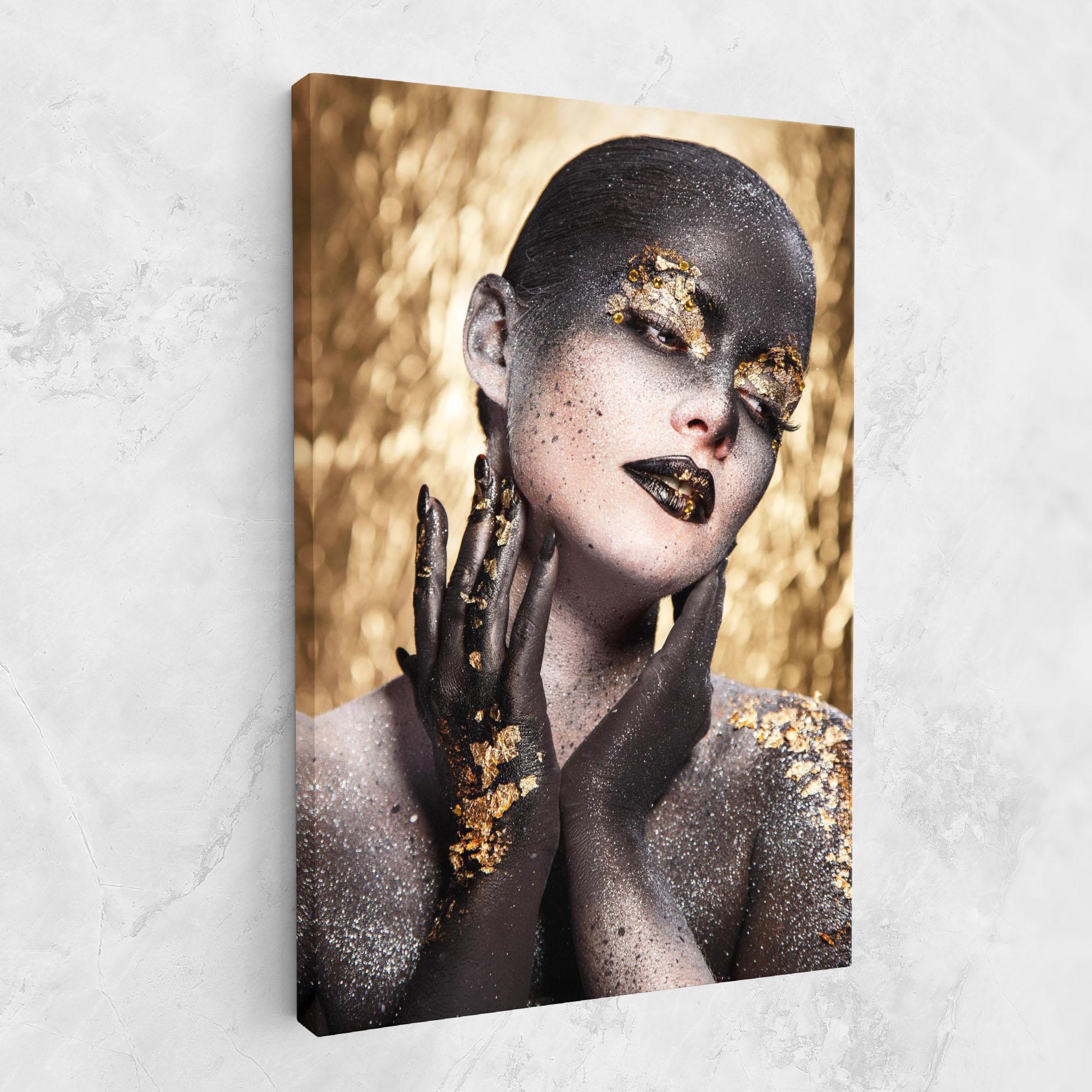 Leinwandbild Artistic Glitter Makeup mockup 1