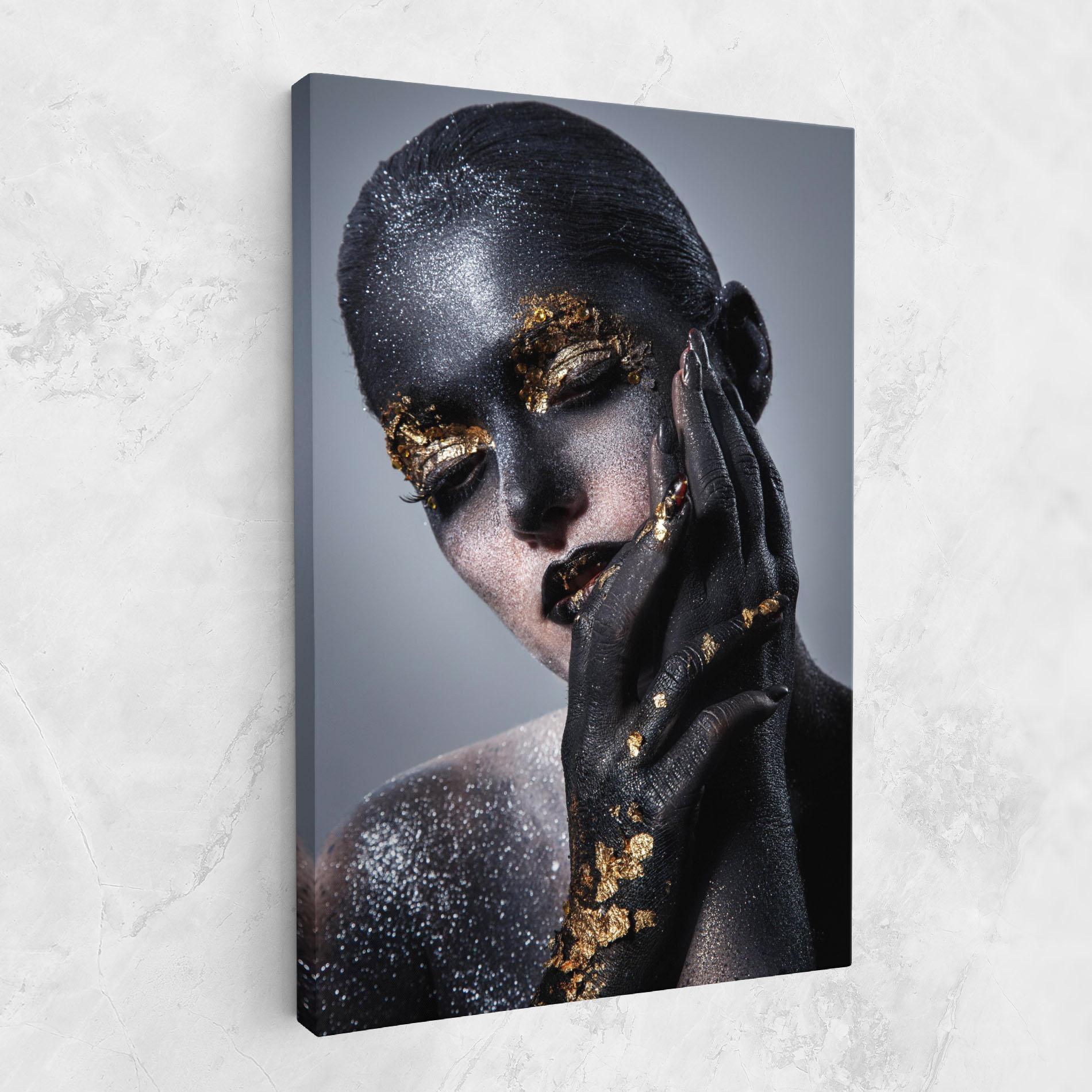 Leinwandbild Black Artistic Makeup mockup 1