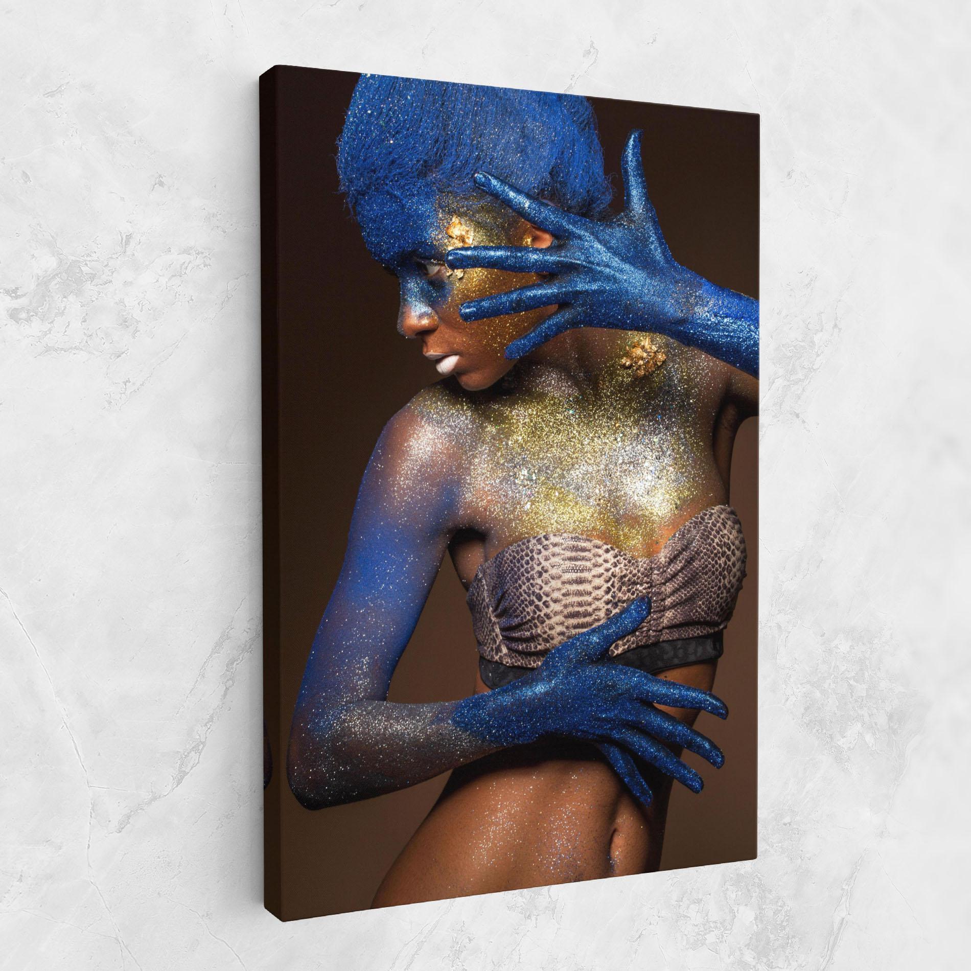 Leinwandbild Blue Hair Make Up mockup 1