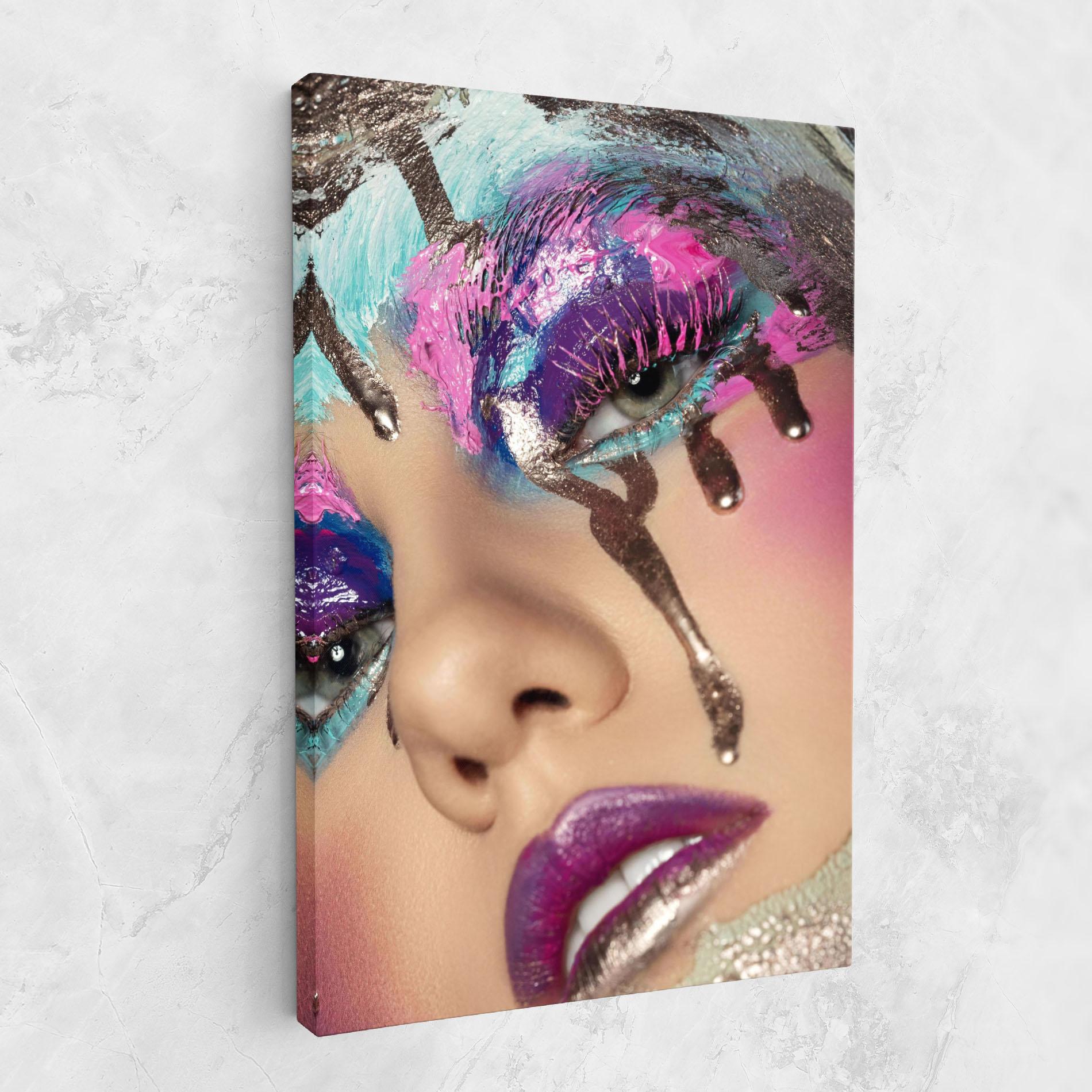 Leinwandbild Pretty Pink Eyelashes mockup 1