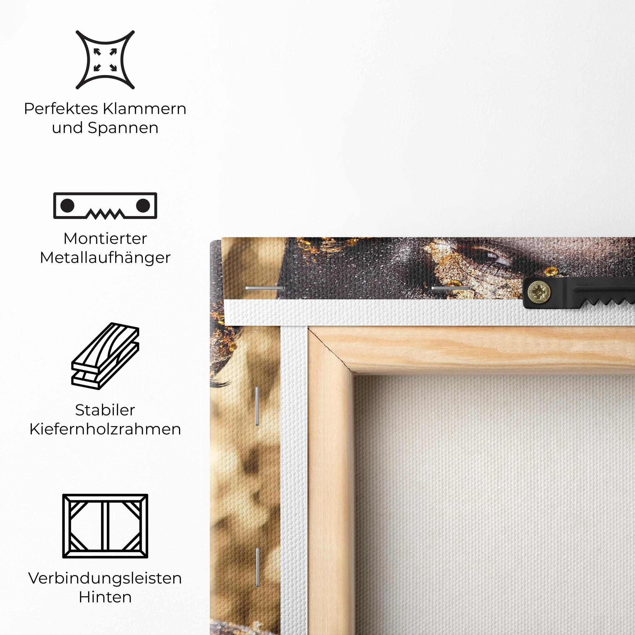 Leinwandbild Artistic Glitter Makeup mockup 5