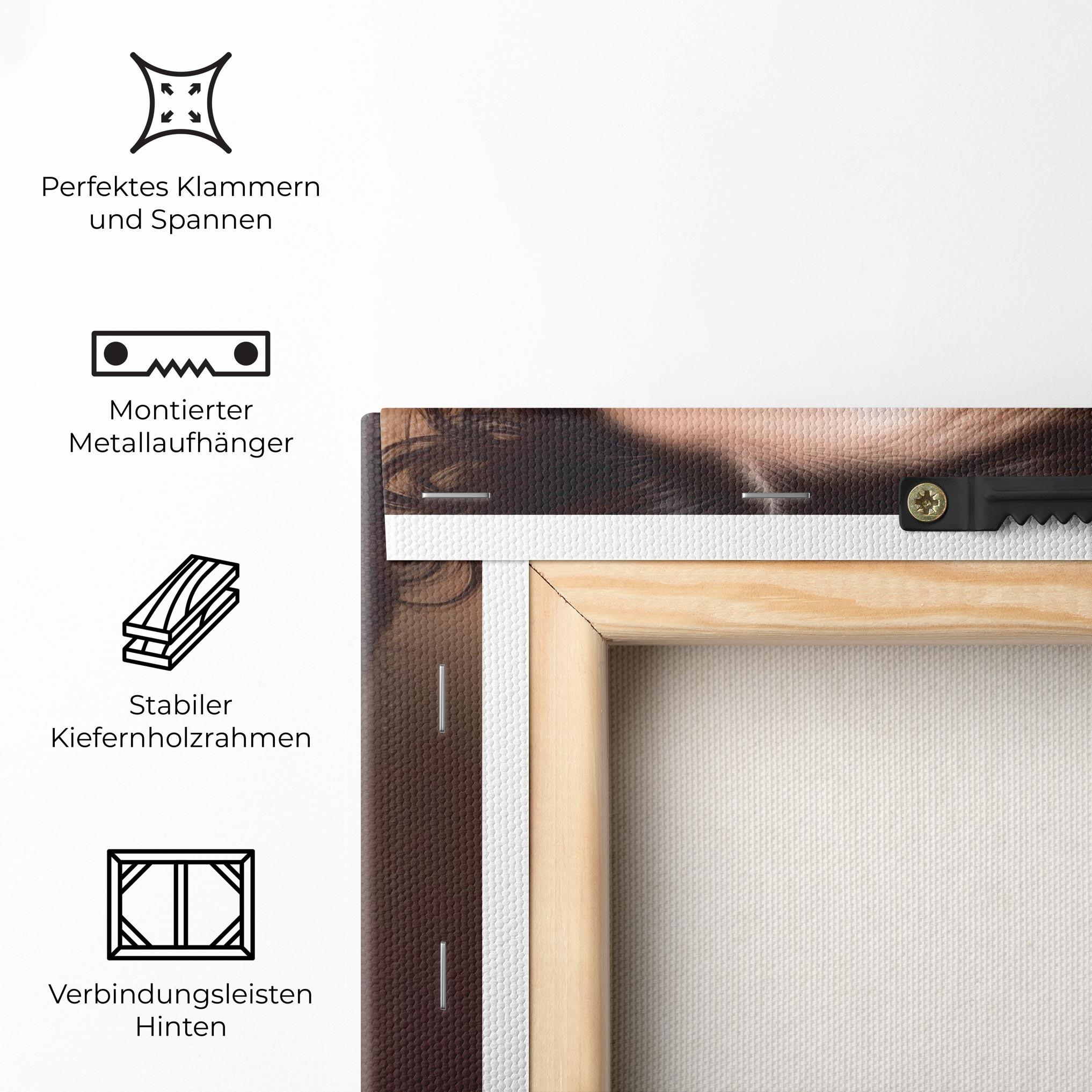 Leinwandbild Black Lips Makeup mockup 5