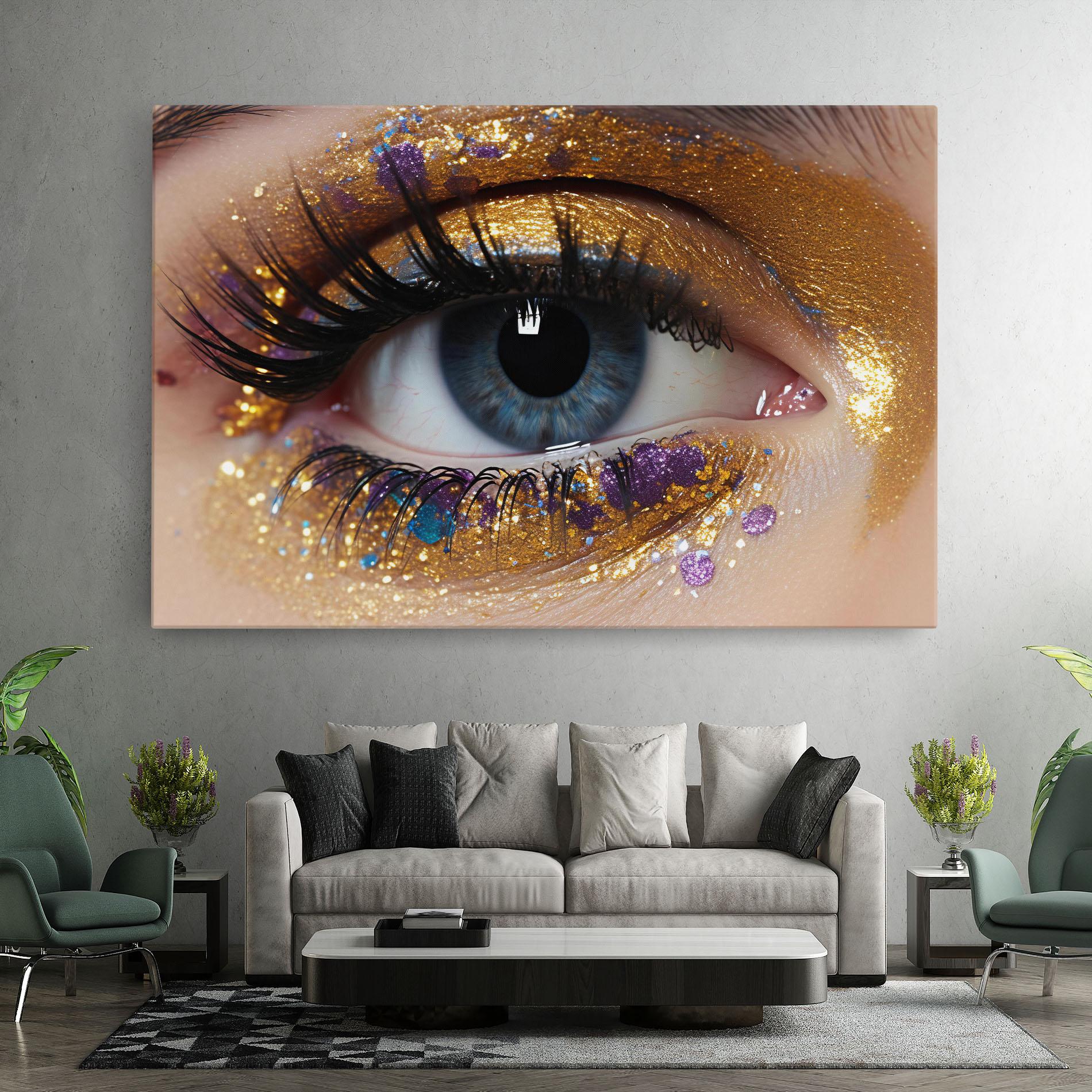 Leinwandbild Blue Eye Make Up mockup 7