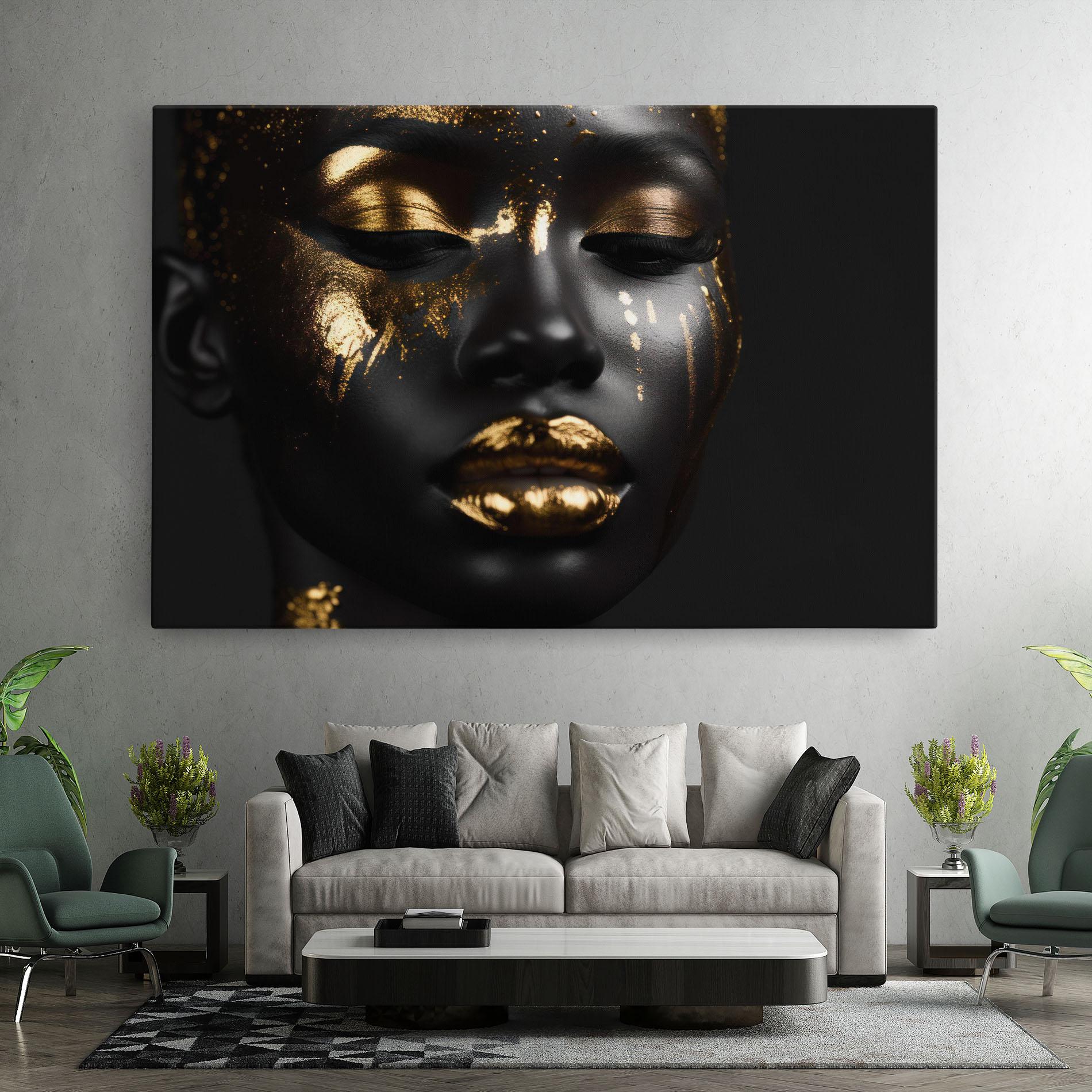 Leinwandbild Gold Eyes Makeup mockup 7