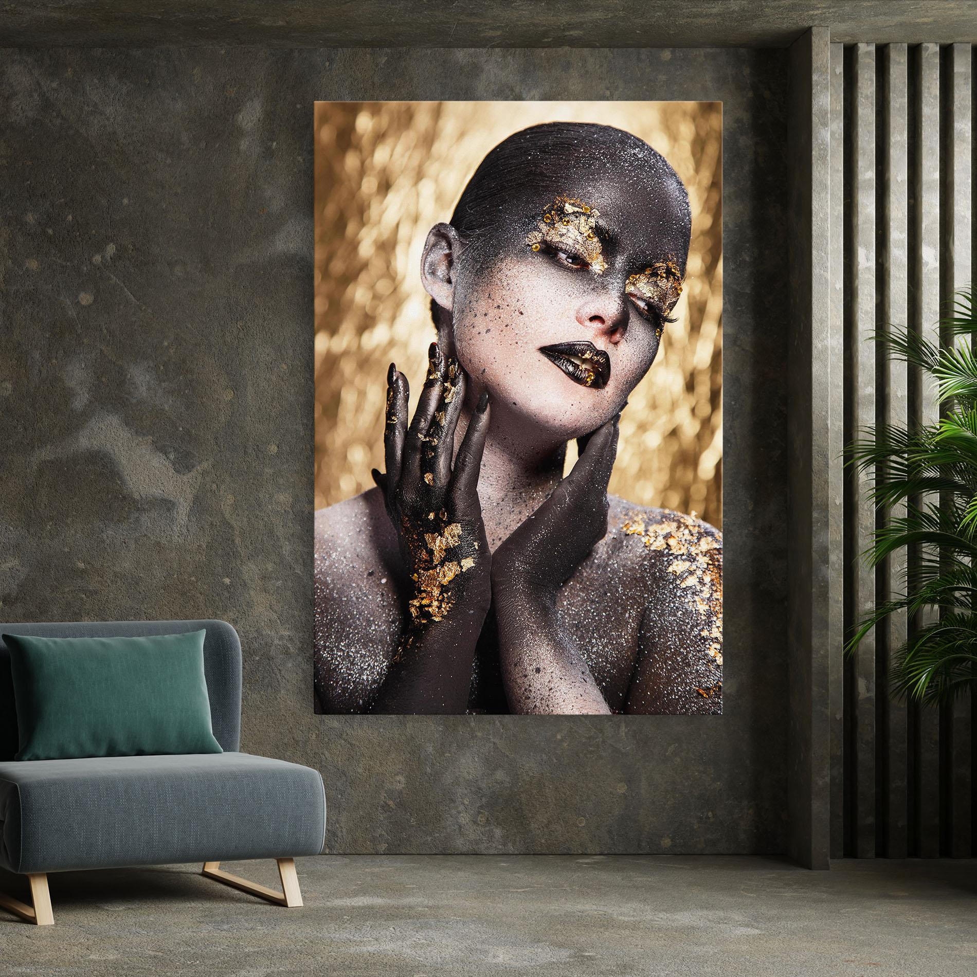 Leinwandbild Artistic Glitter Makeup mockup 7