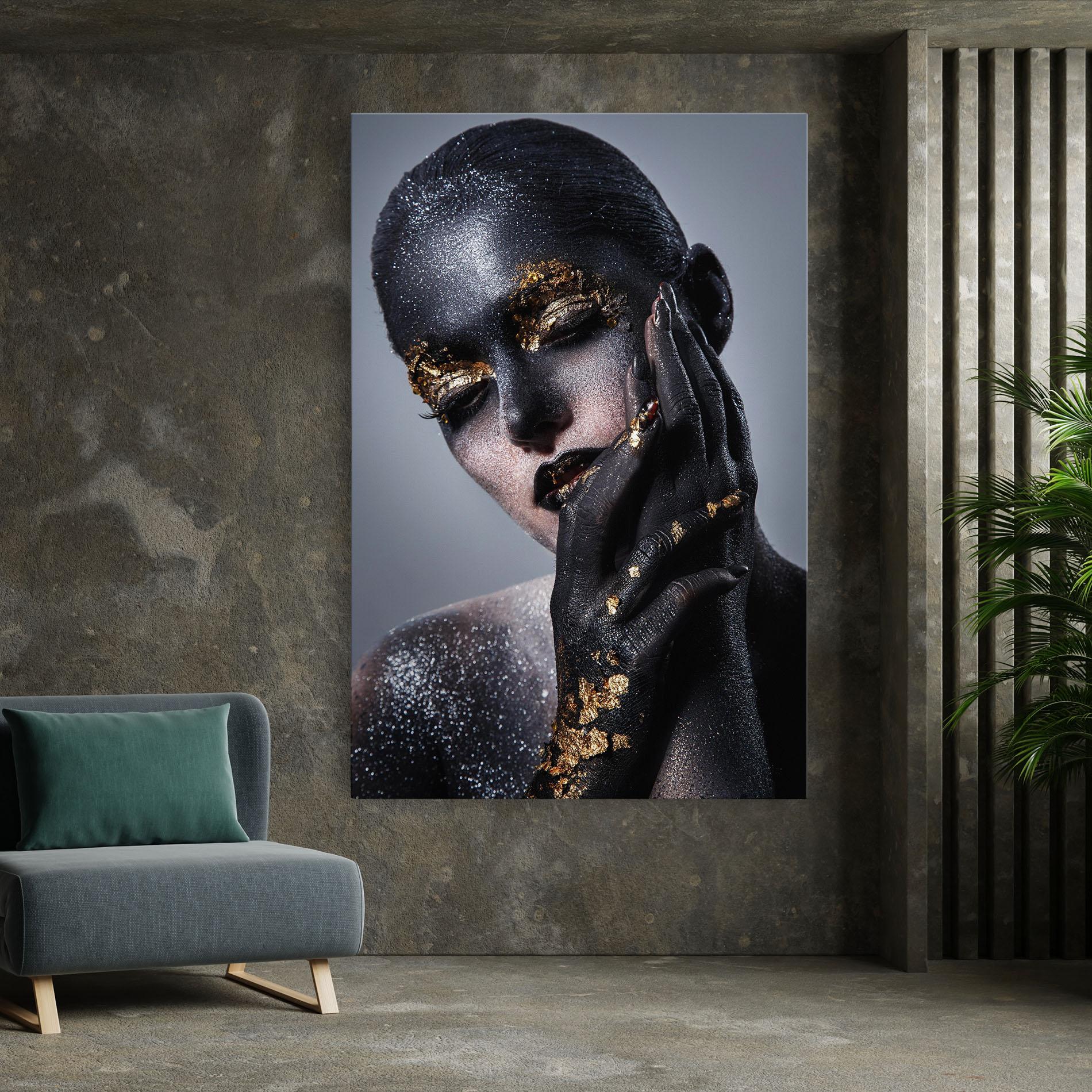 Leinwandbild Black Artistic Makeup mockup 7