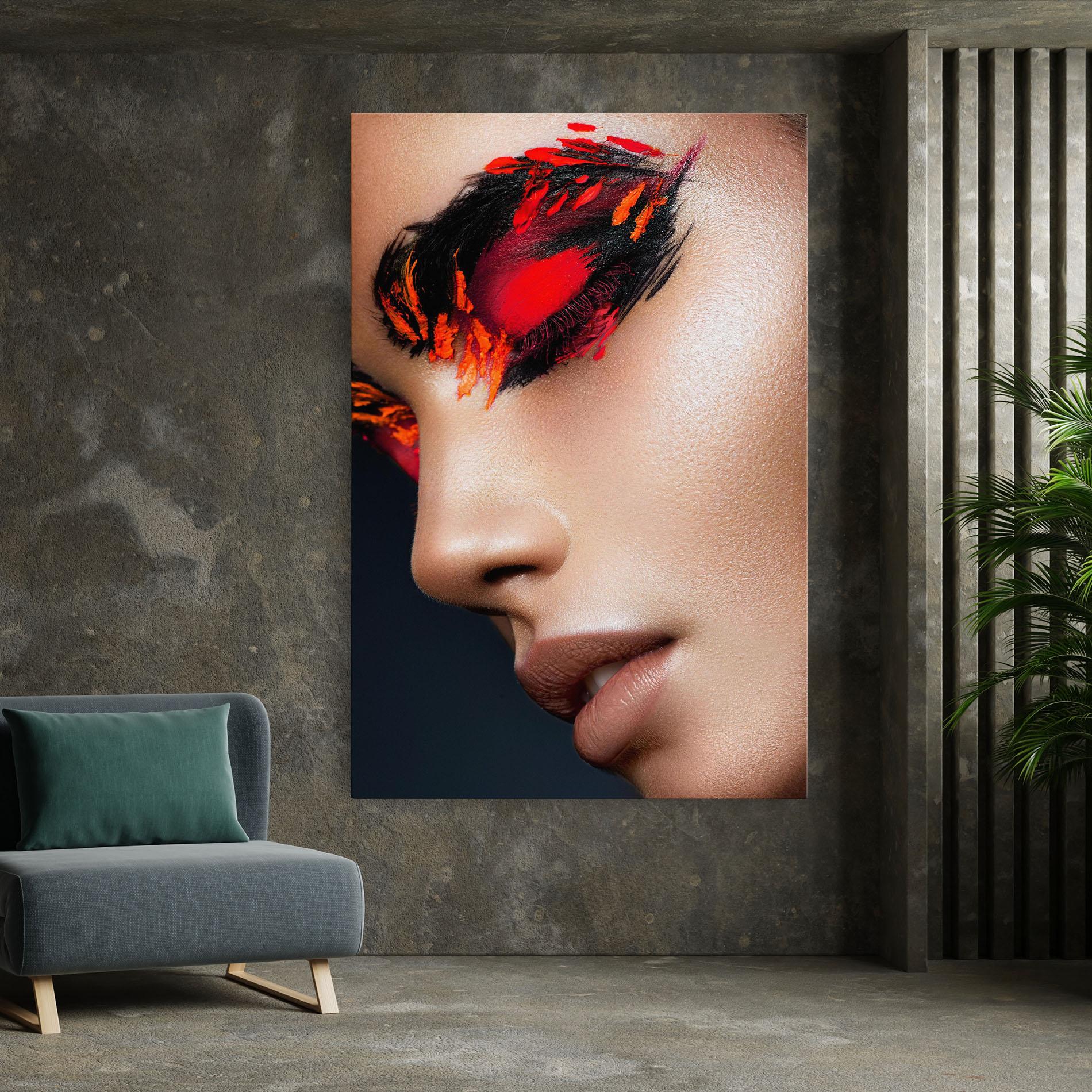 Leinwandbild Fire Make Up mockup 7