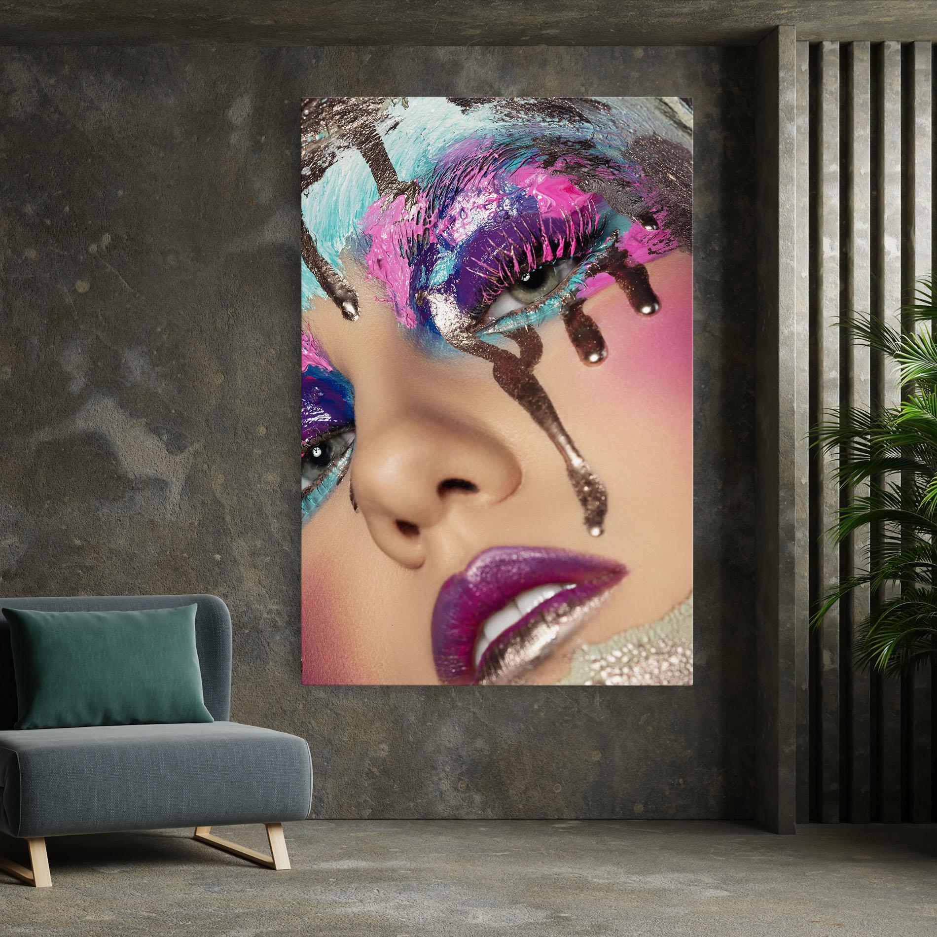 Leinwandbild Pretty Pink Eyelashes mockup 7