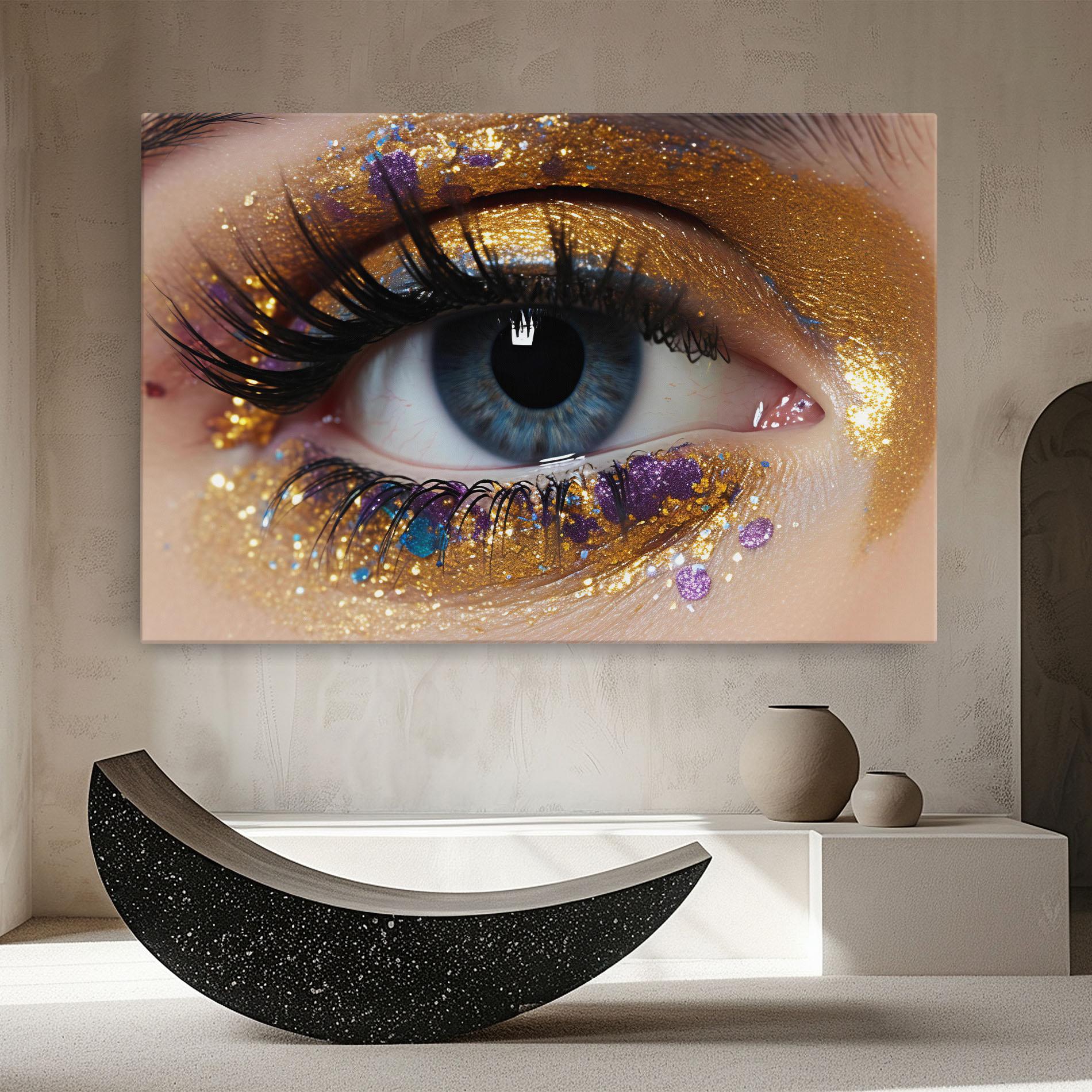 Leinwandbild Blue Eye Make Up mockup 8