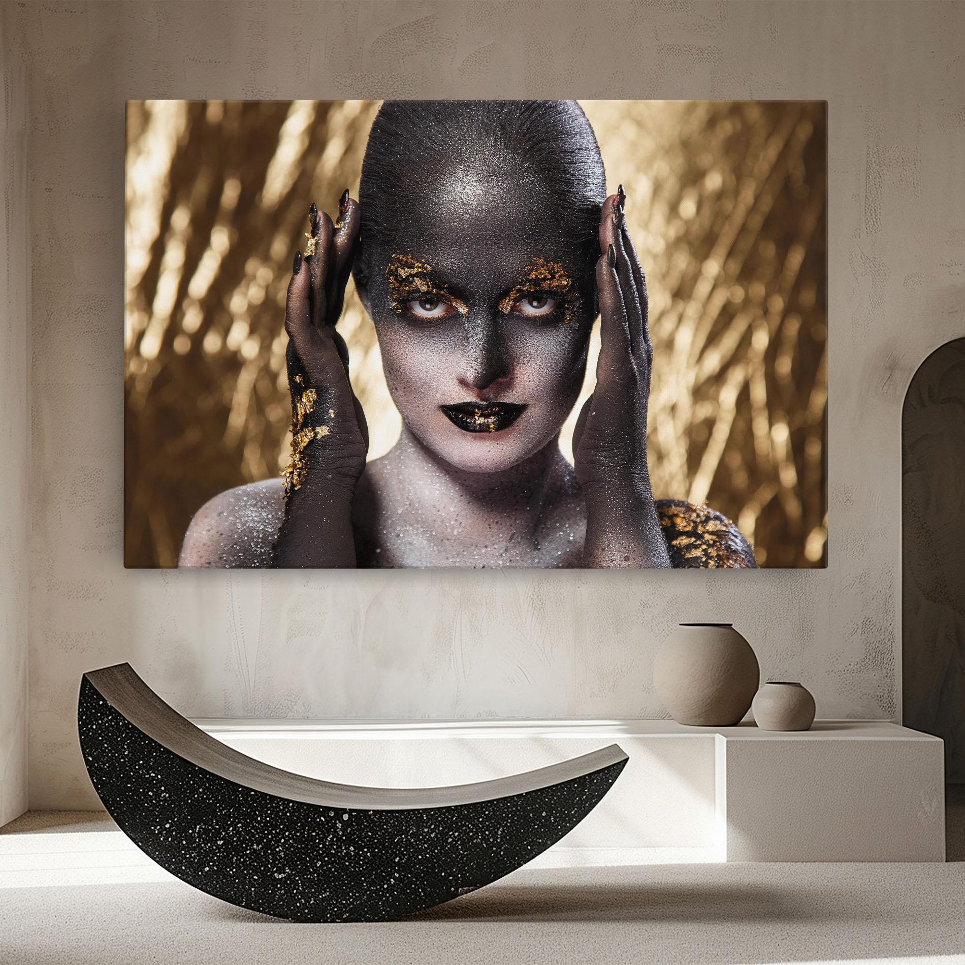 Leinwandbild Glitter Artistic Makeup mockup 8