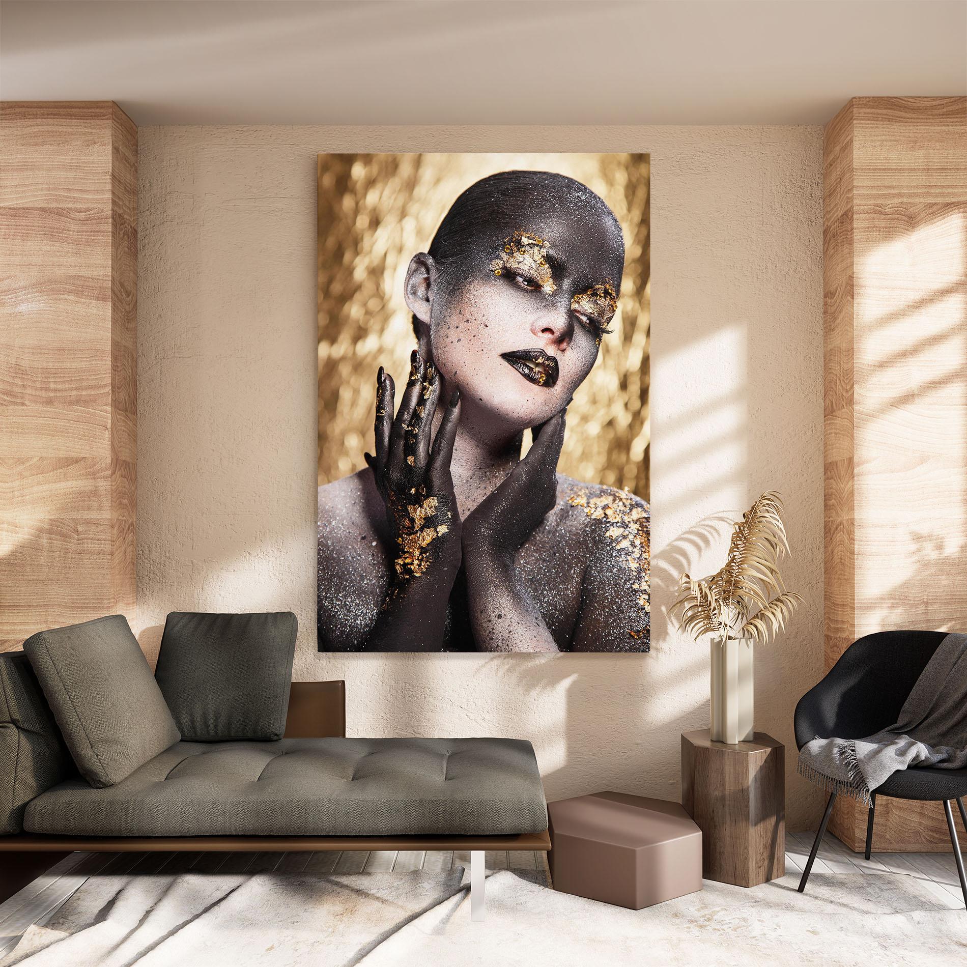 Leinwandbild Artistic Glitter Makeup mockup 8