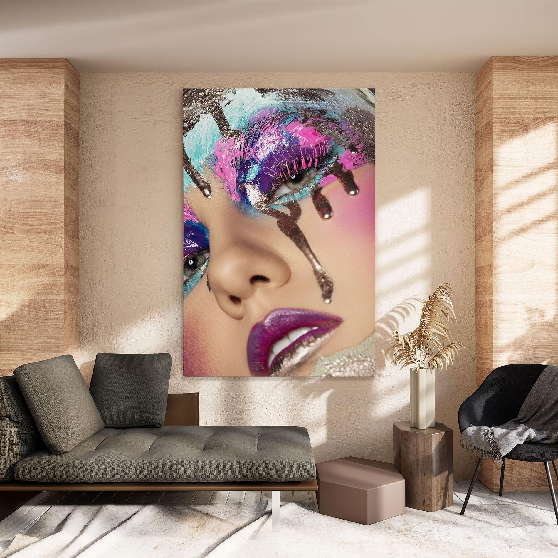 Leinwandbild Pretty Pink Eyelashes mockup 8