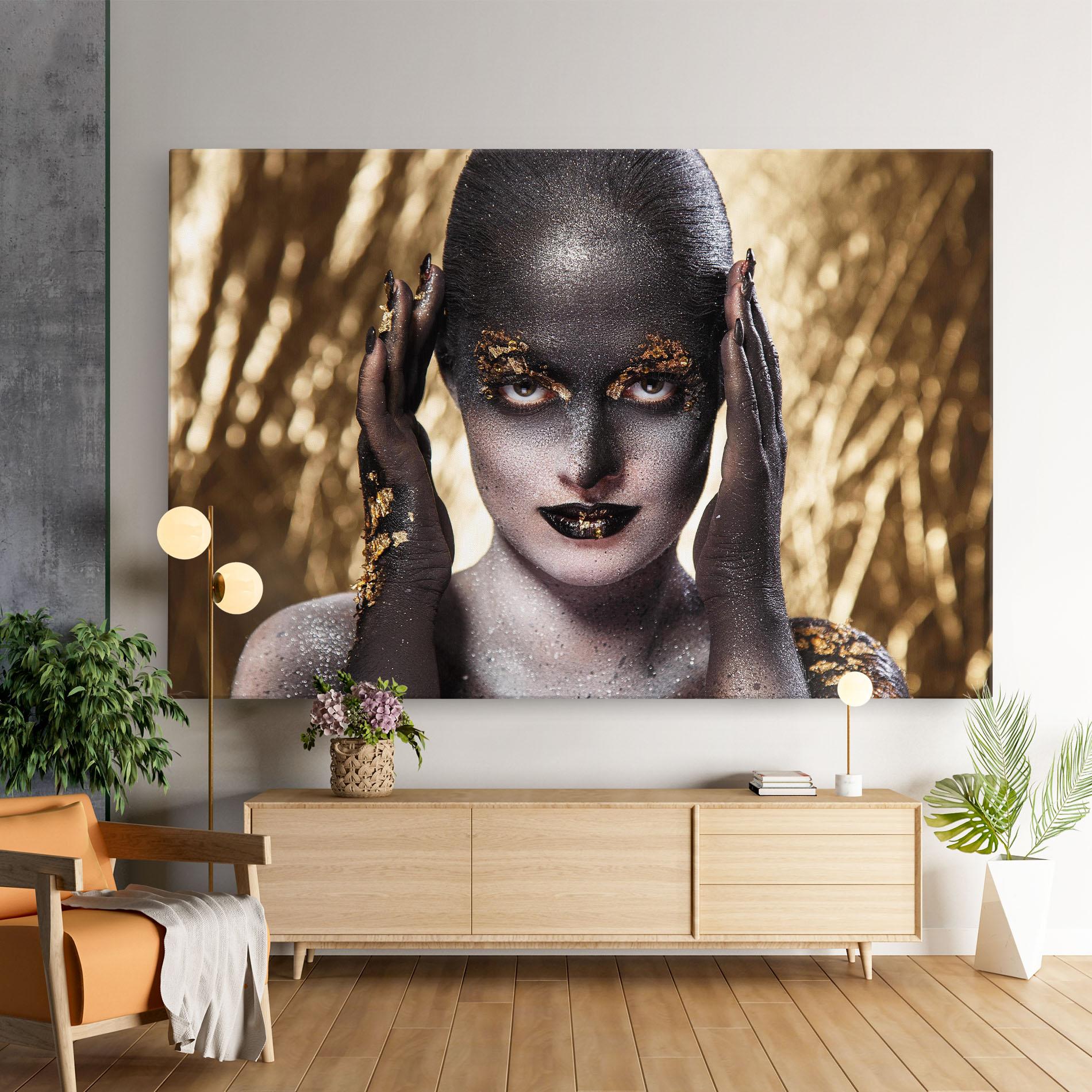 Leinwandbild Glitter Artistic Makeup mockup 9