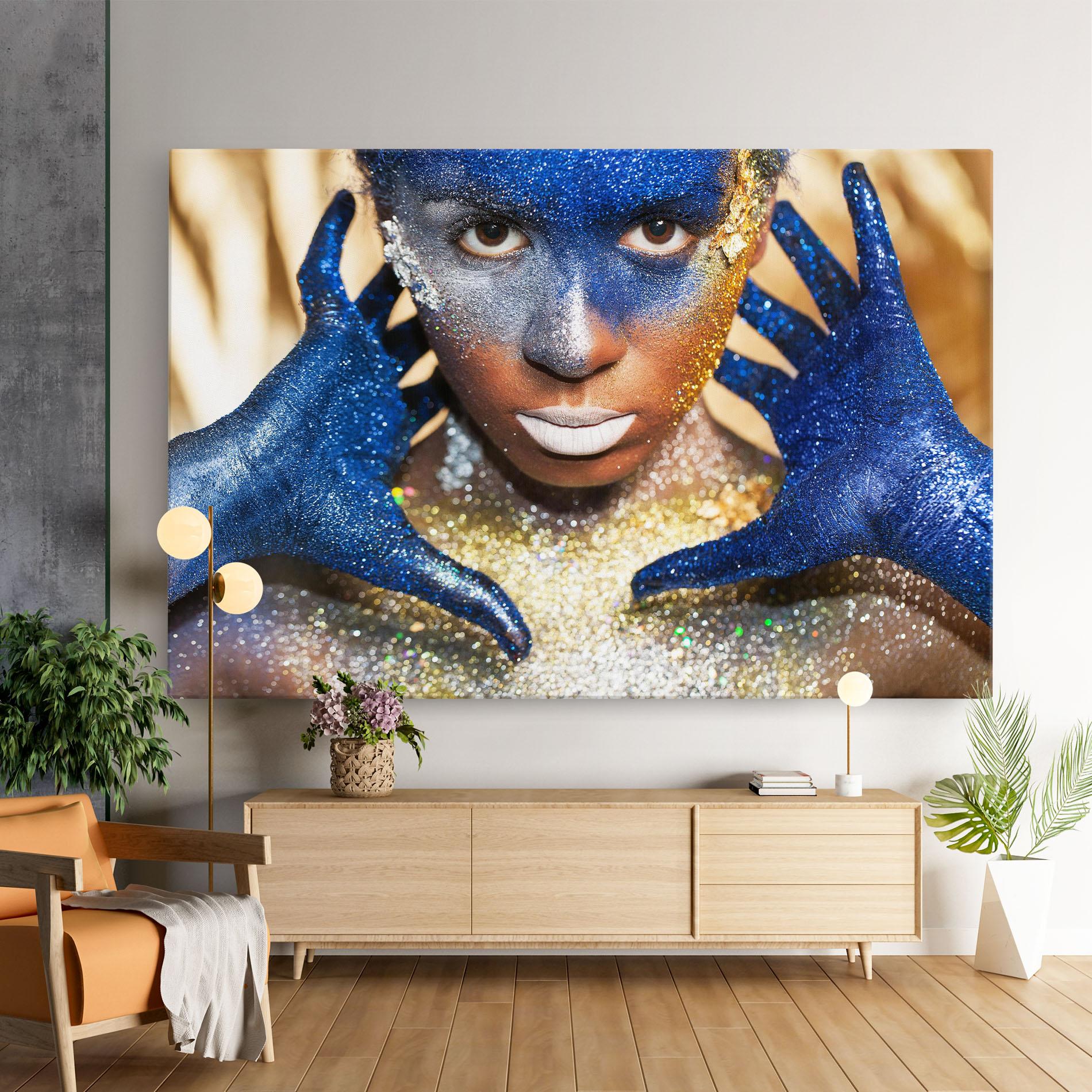 Leinwandbild Glue Gold Glitter mockup 9