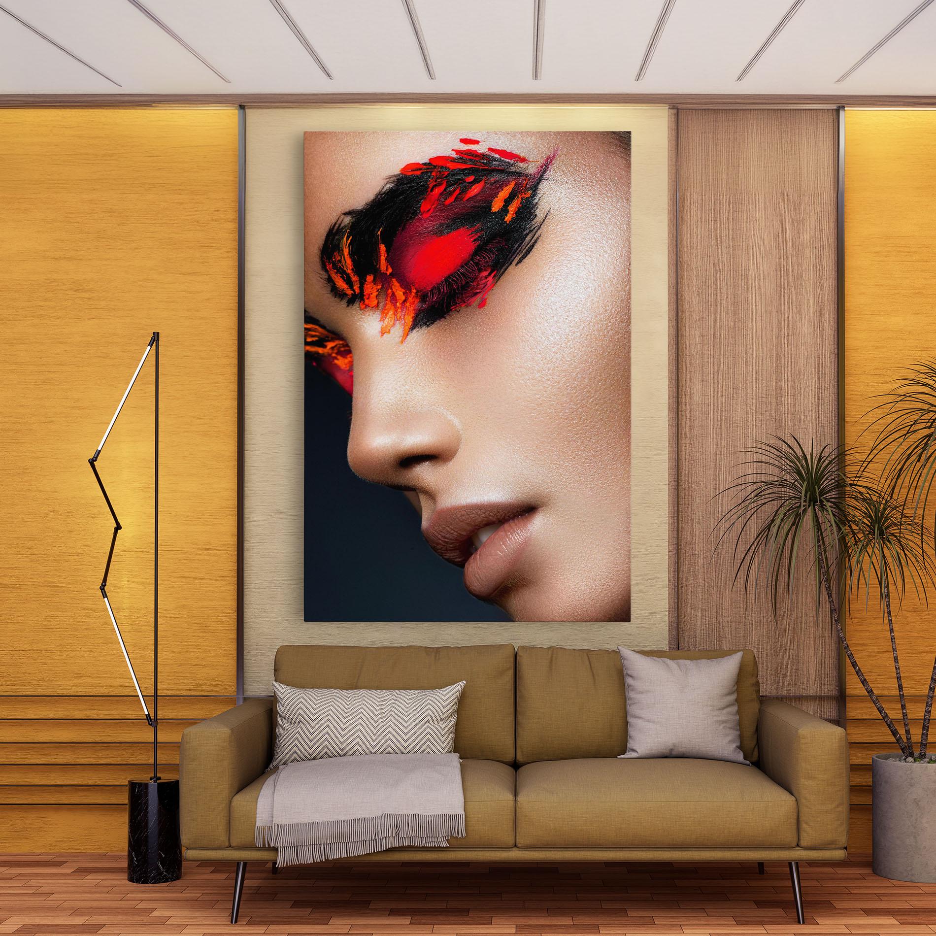 Leinwandbild Fire Make Up mockup 9
