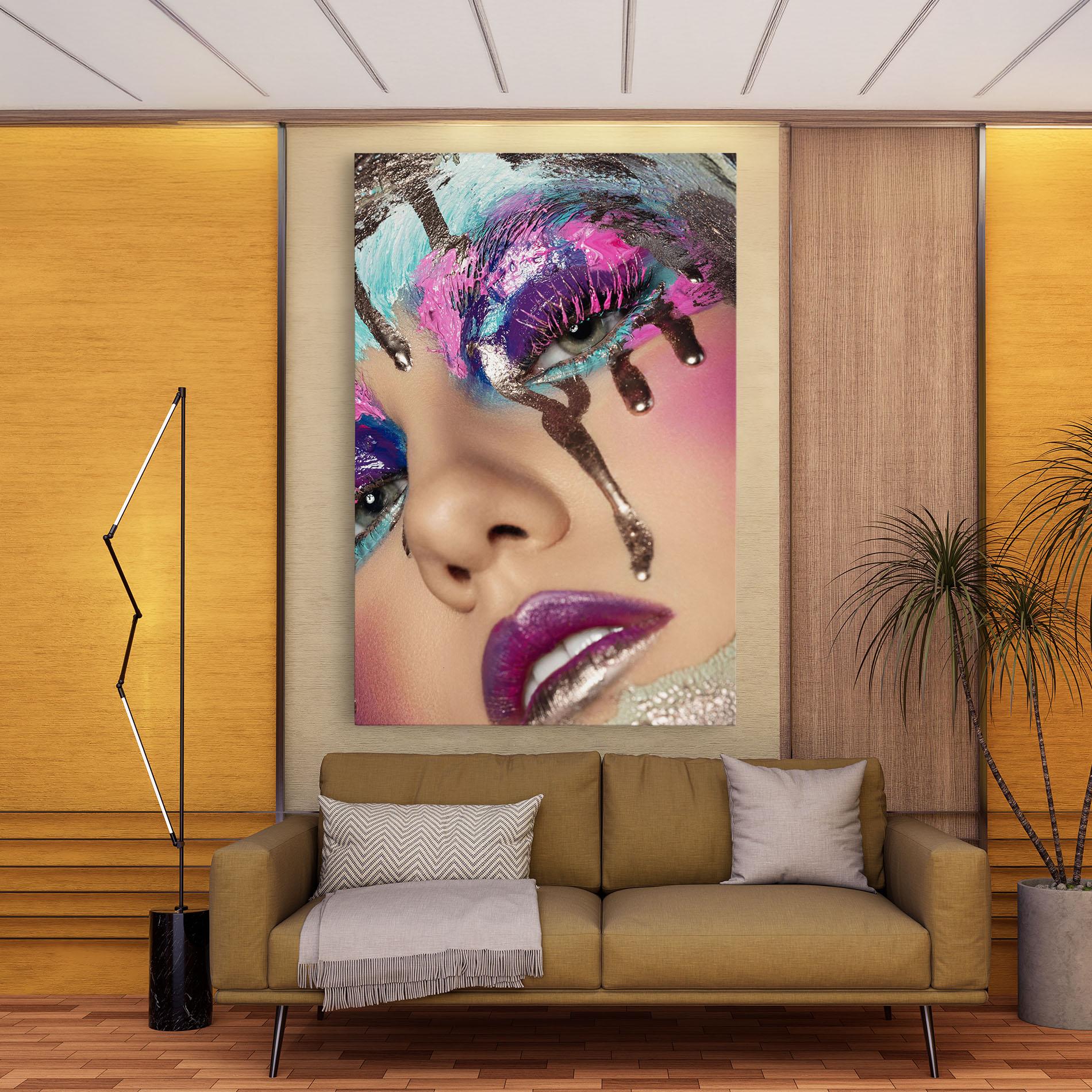 Leinwandbild Pretty Pink Eyelashes mockup 9