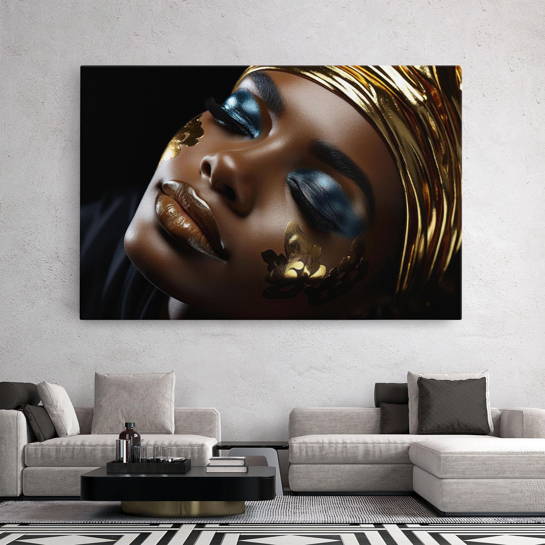 Leinwandbild Dark Blue Makeup mockup 2