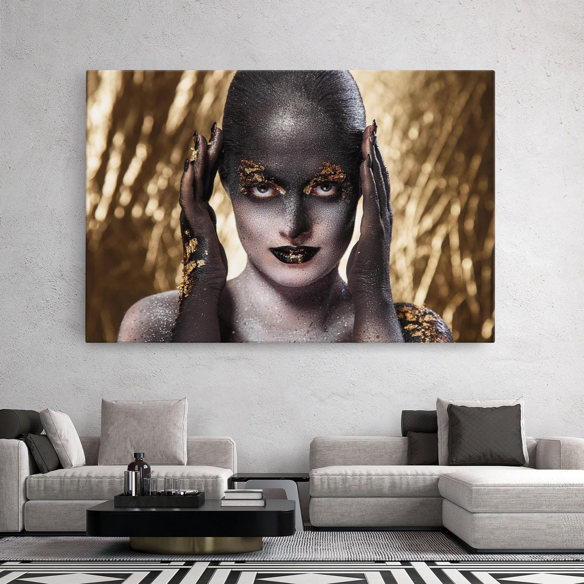 Leinwandbild Glitter Artistic Makeup mockup 2