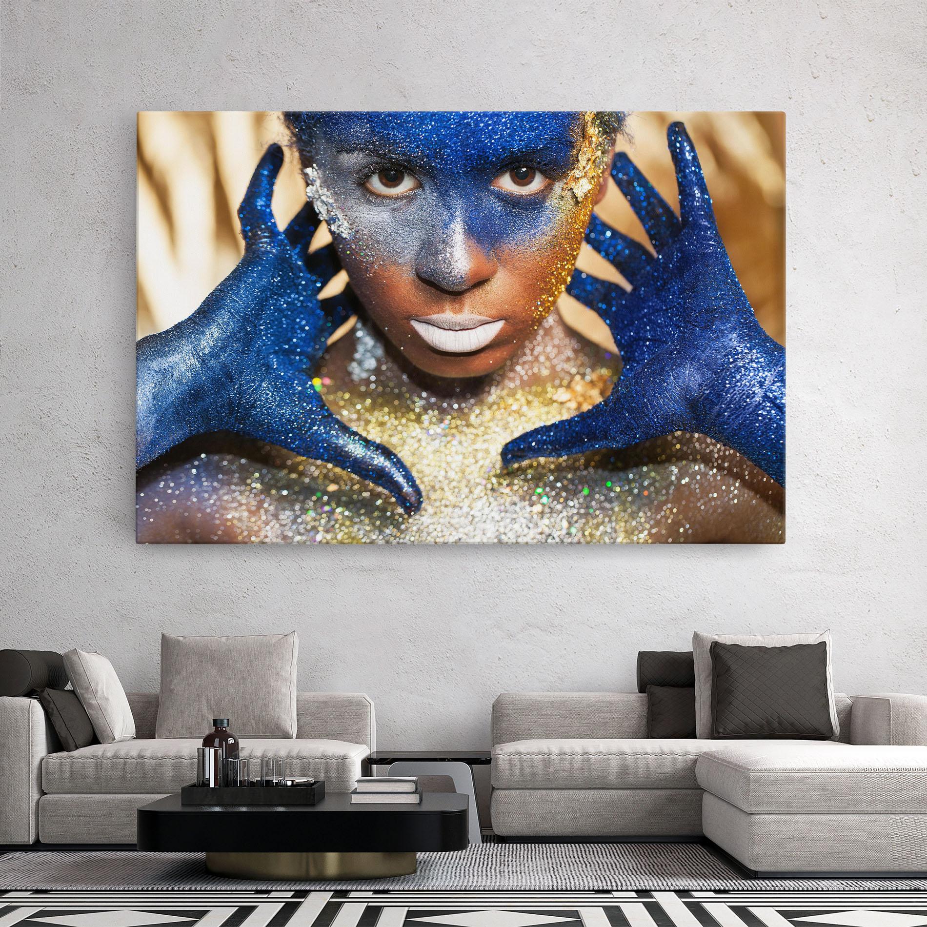 Leinwandbild Glue Gold Glitter mockup 2