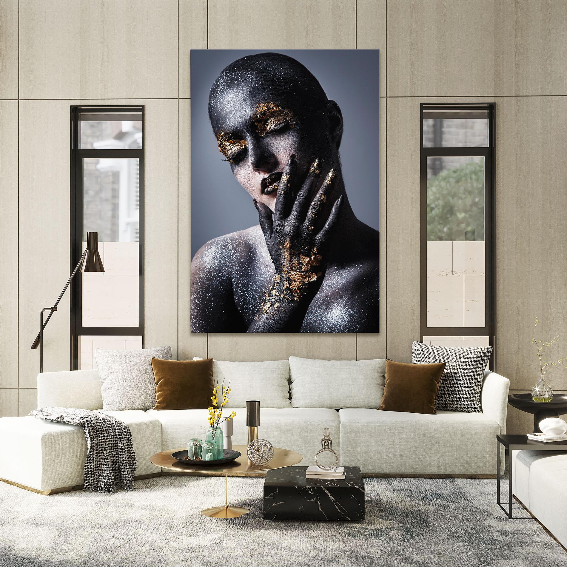 Leinwandbild Artistic Black Makeup mockup 2