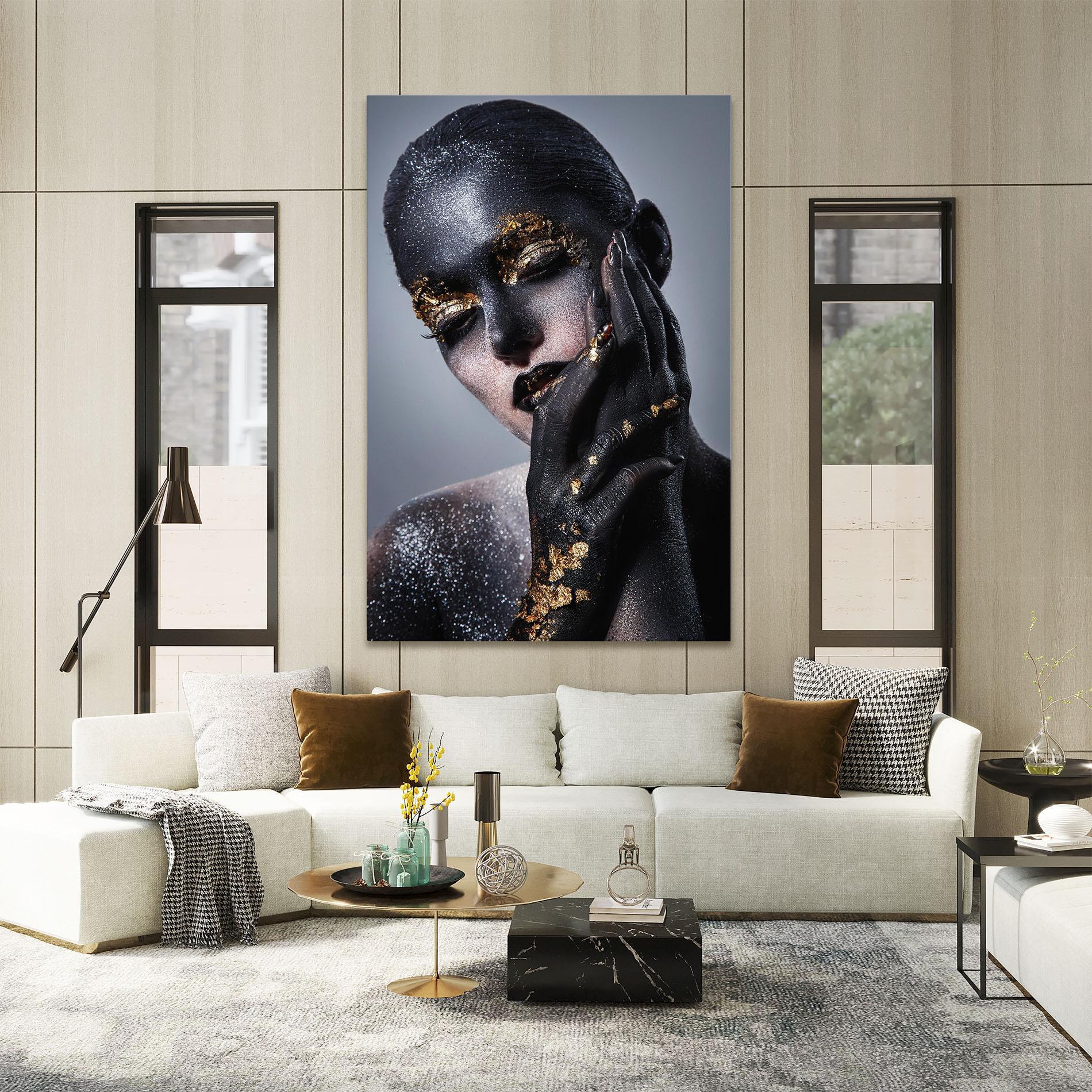 Leinwandbild Black Artistic Makeup mockup 2