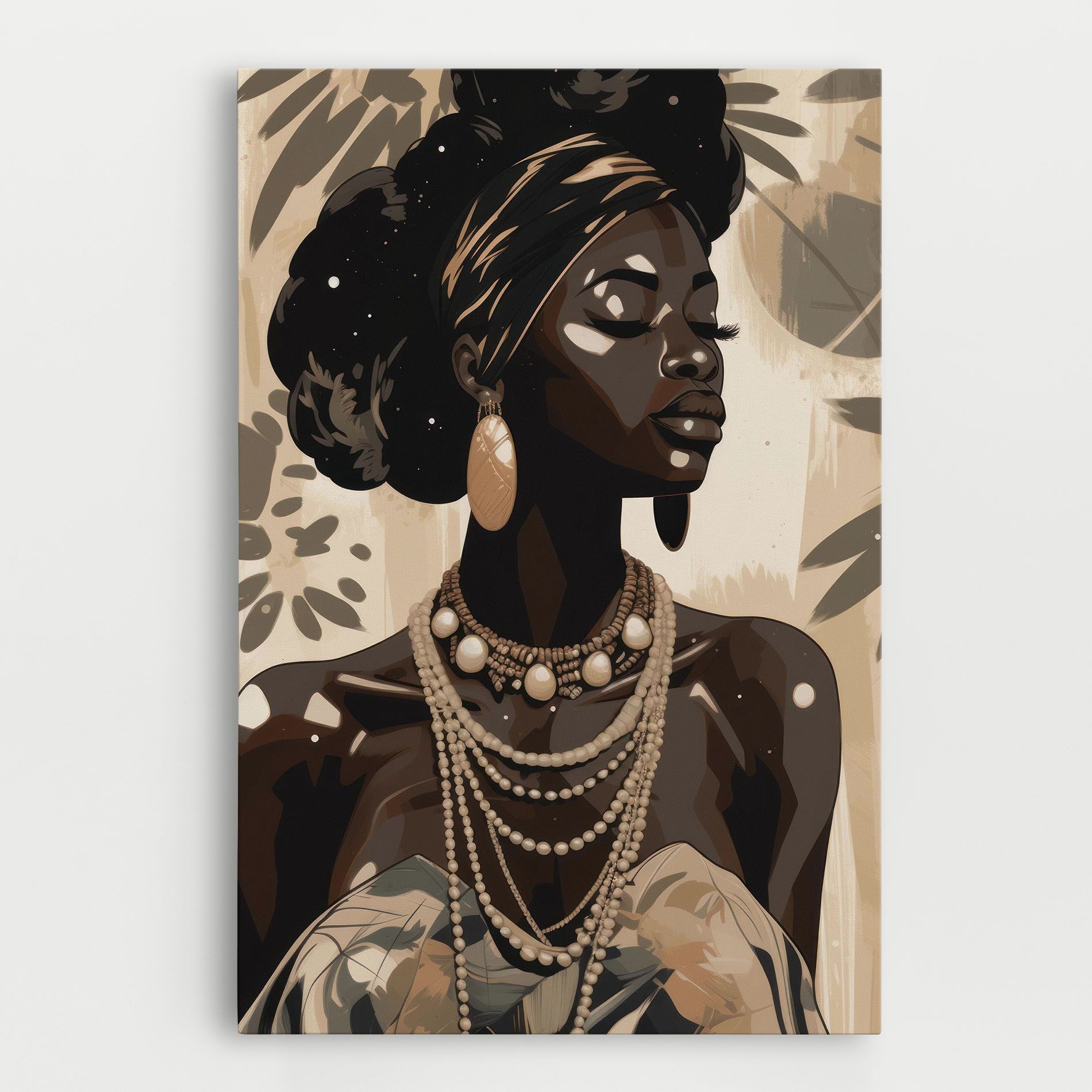 African Woman On Cream mockup 0