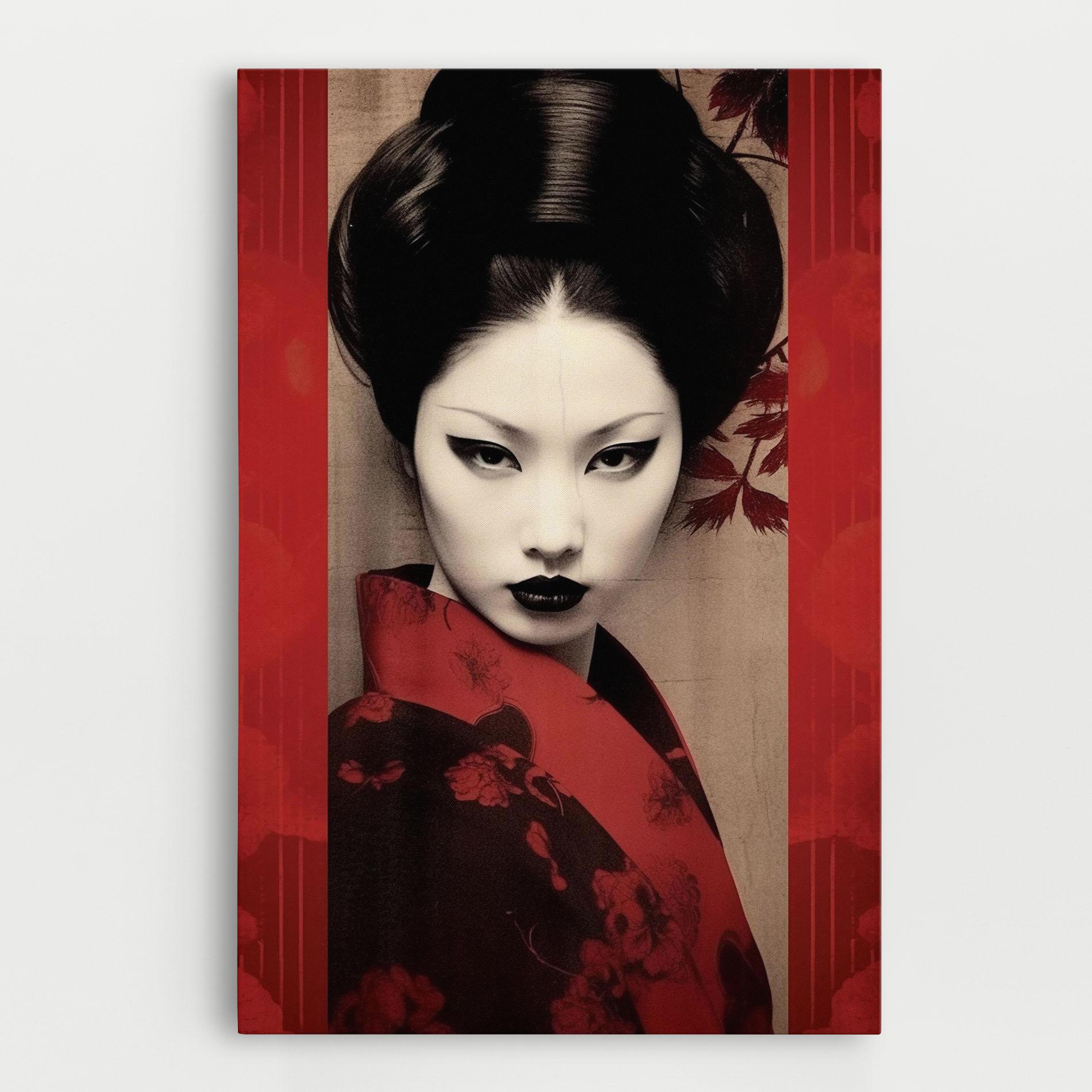 Leinwandbild Black Asiatic Makeup mockup 0