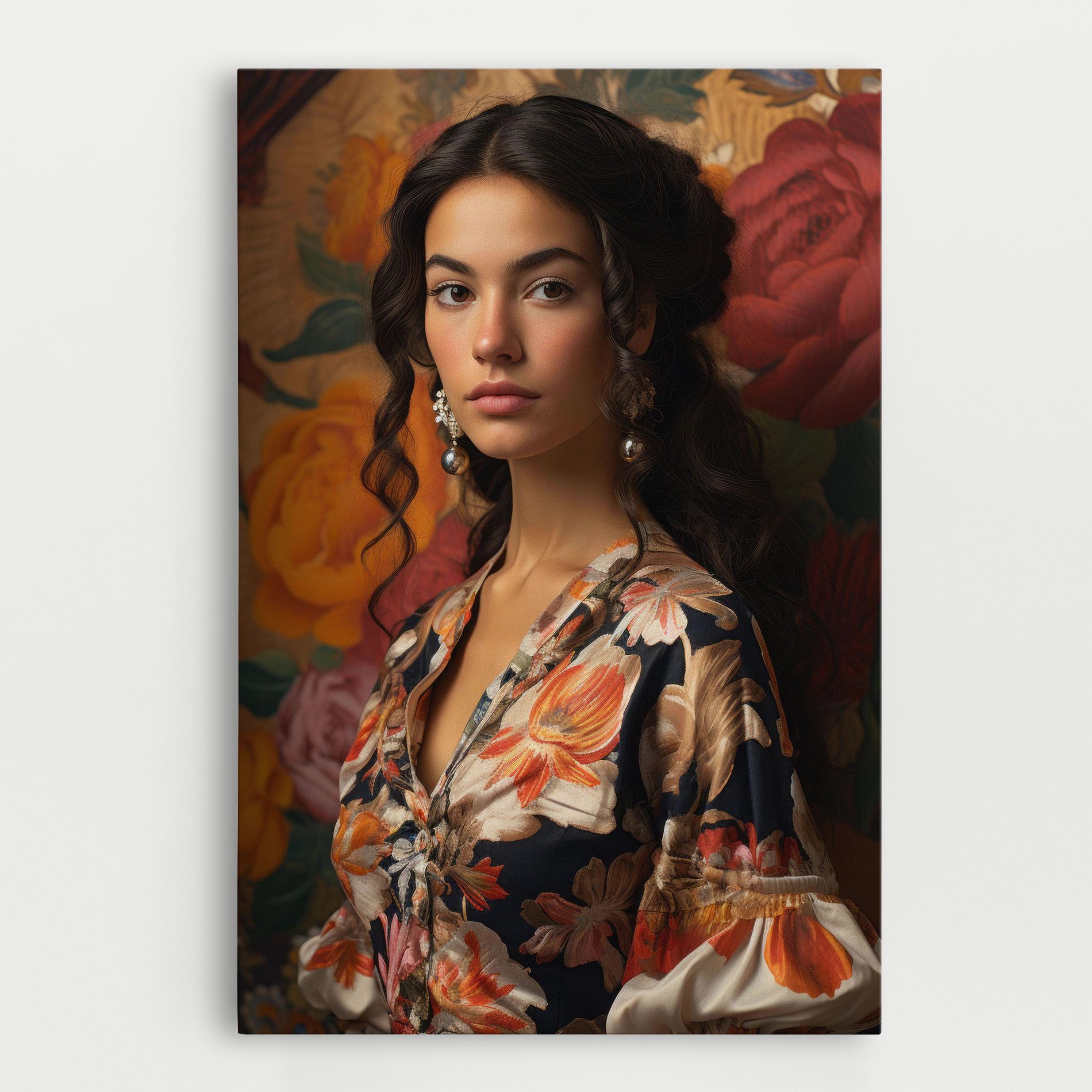 Floral Dress Lady mockup 0