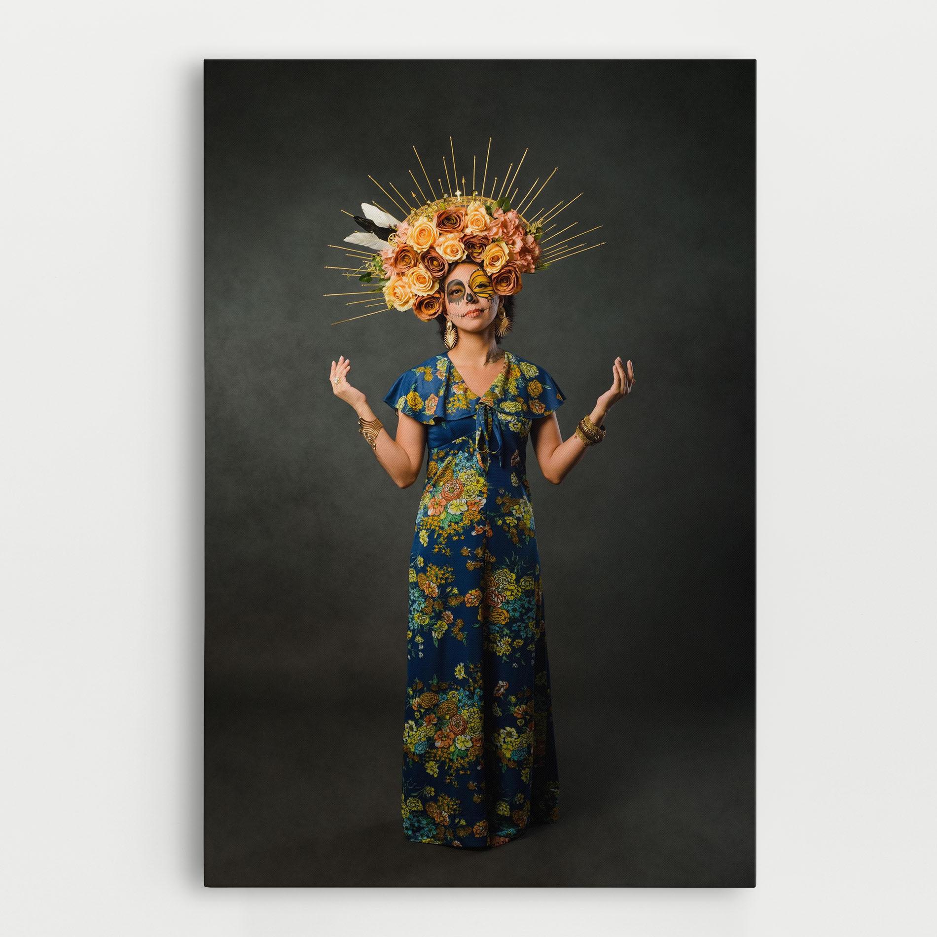 Leinwandbild Sugar Skull Makeup mockup 0