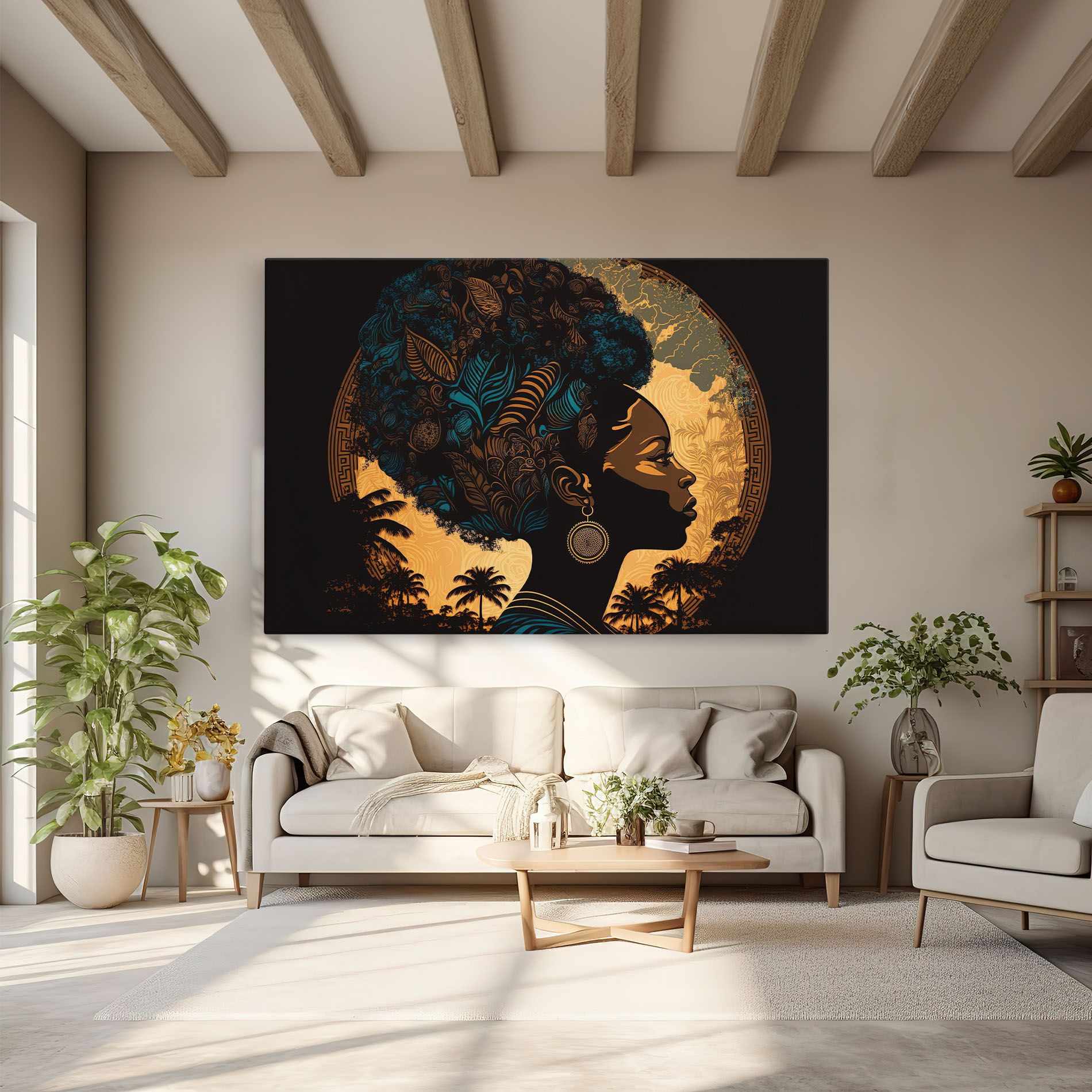 African Profile Woman mockup 6