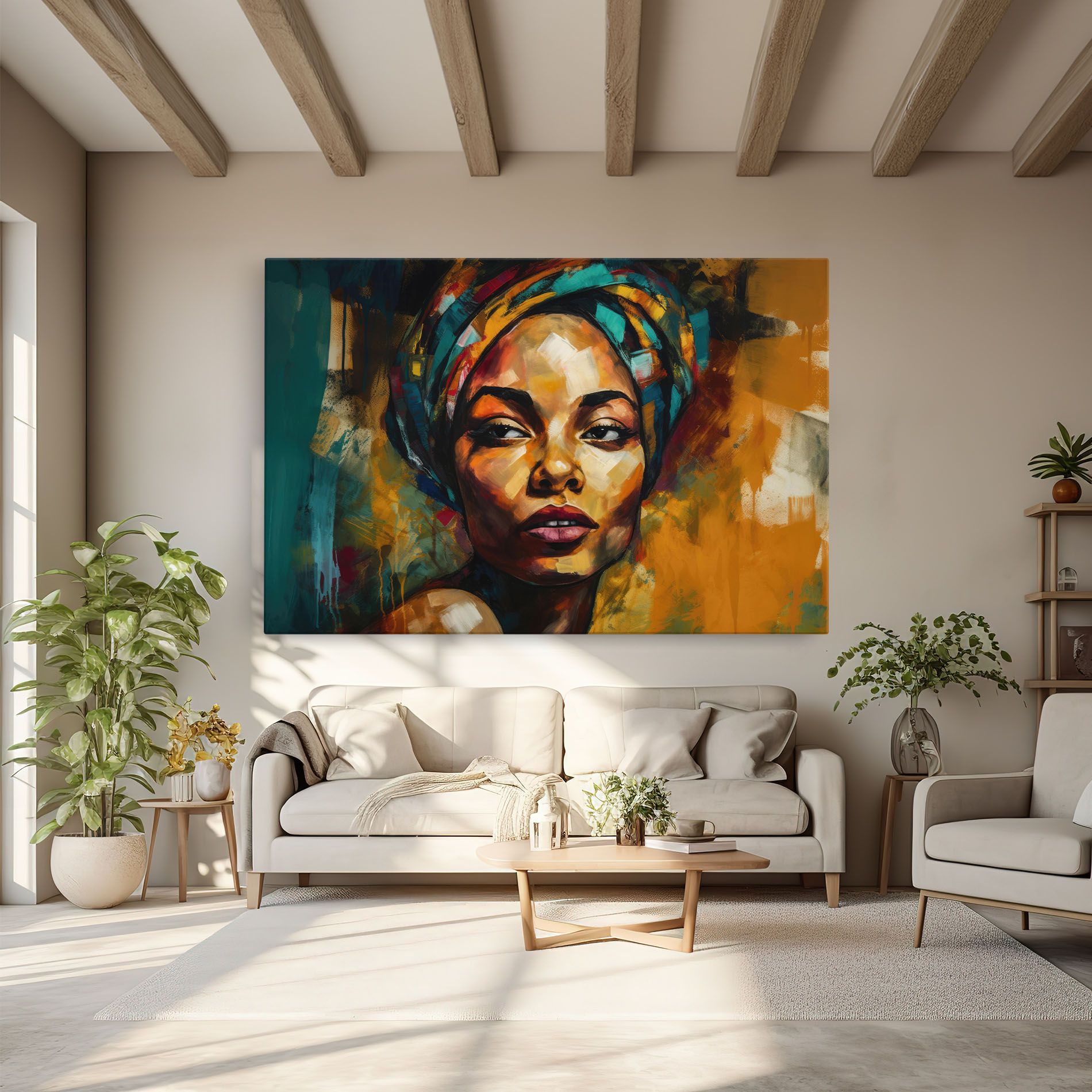 African Woman Looking mockup 6