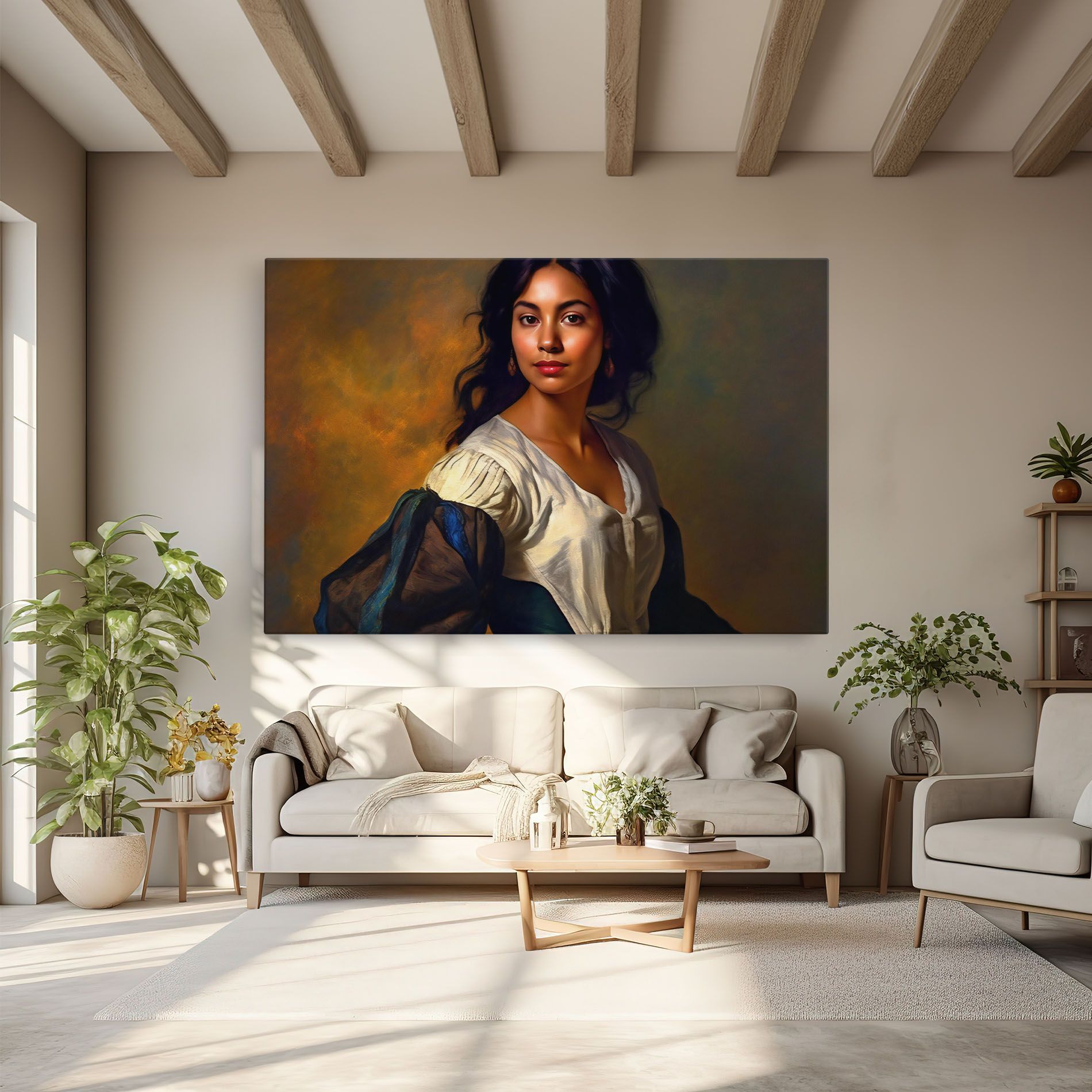 Beautiful Brunette Art mockup 6