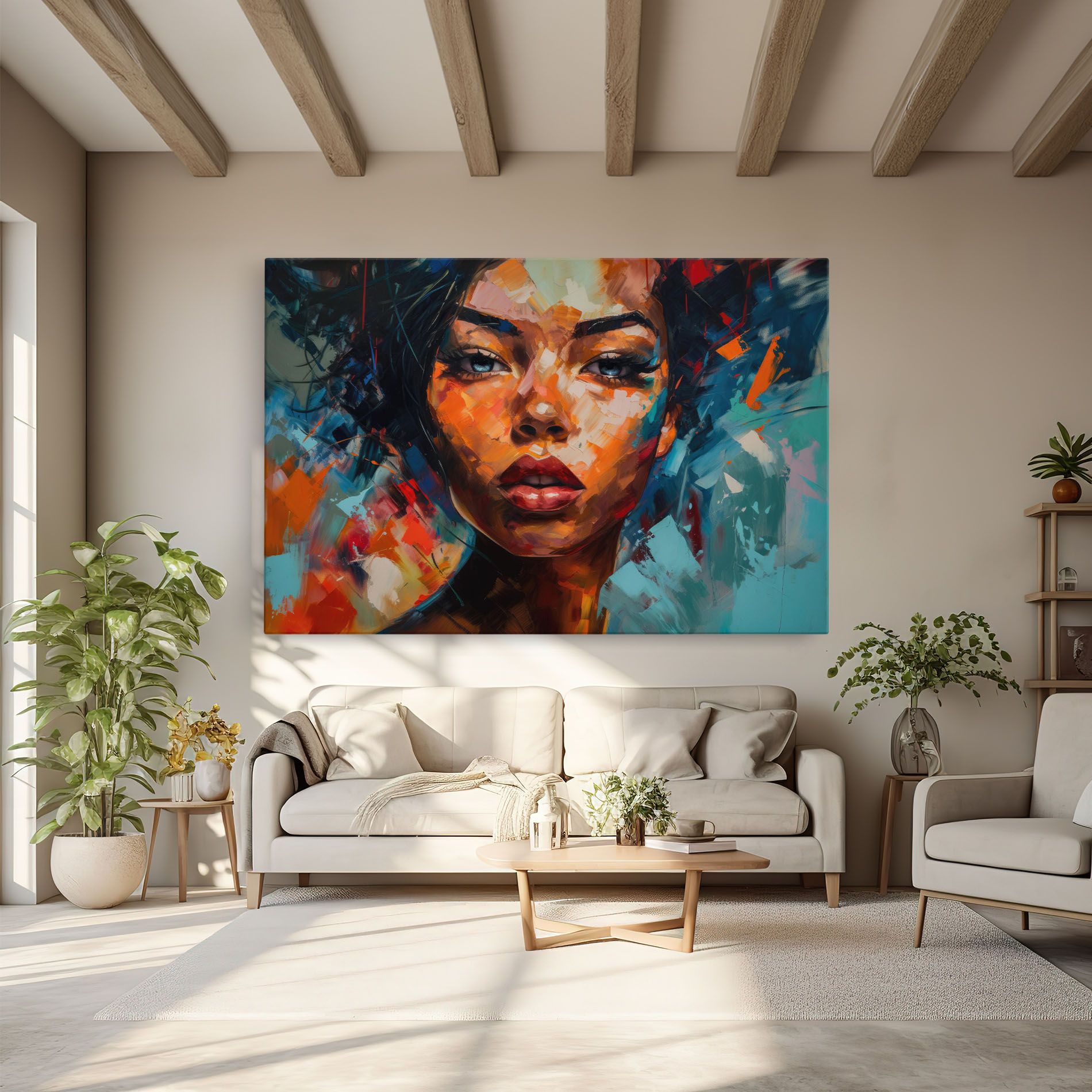 Intense Fiery Portrait mockup 6