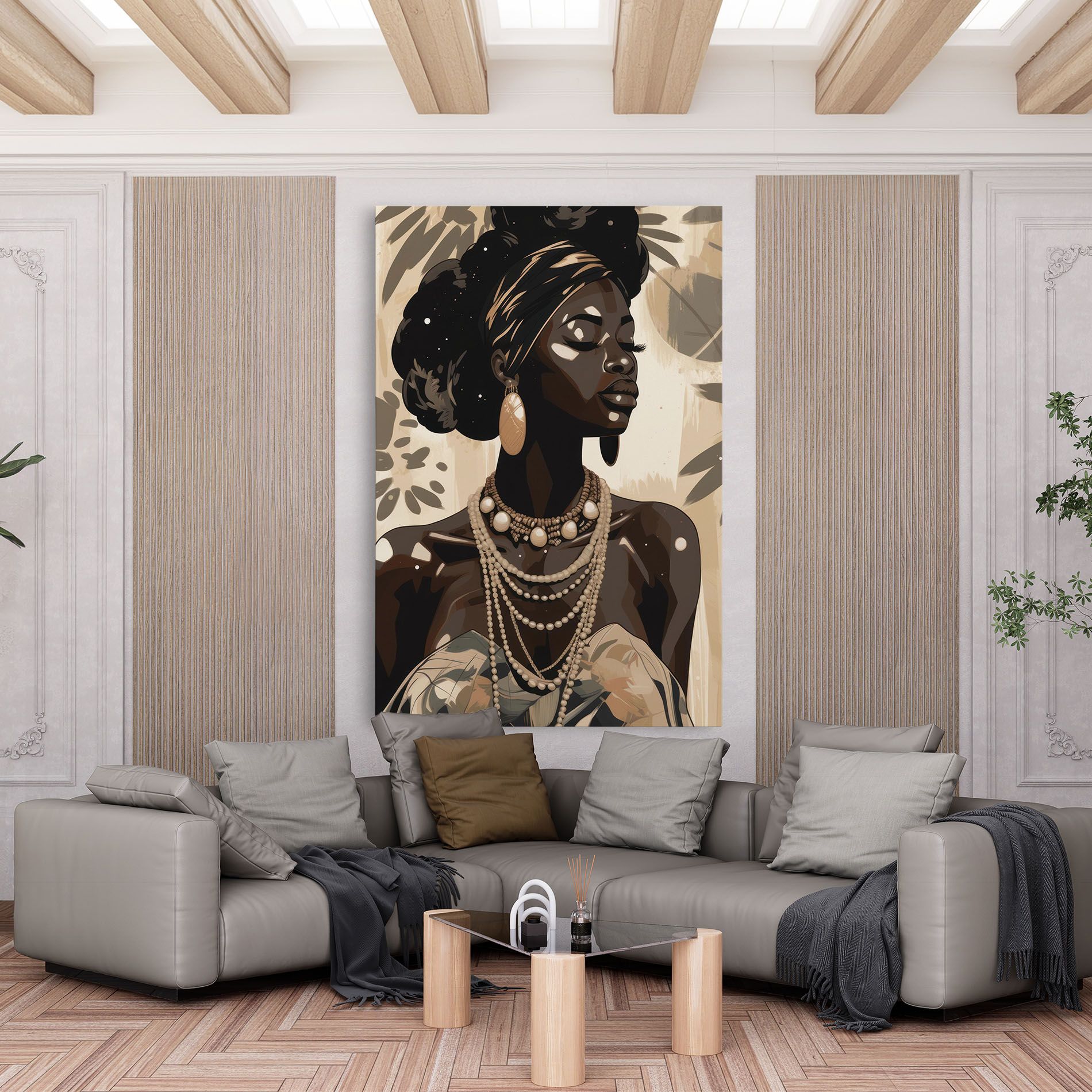 African Woman On Cream mockup 6