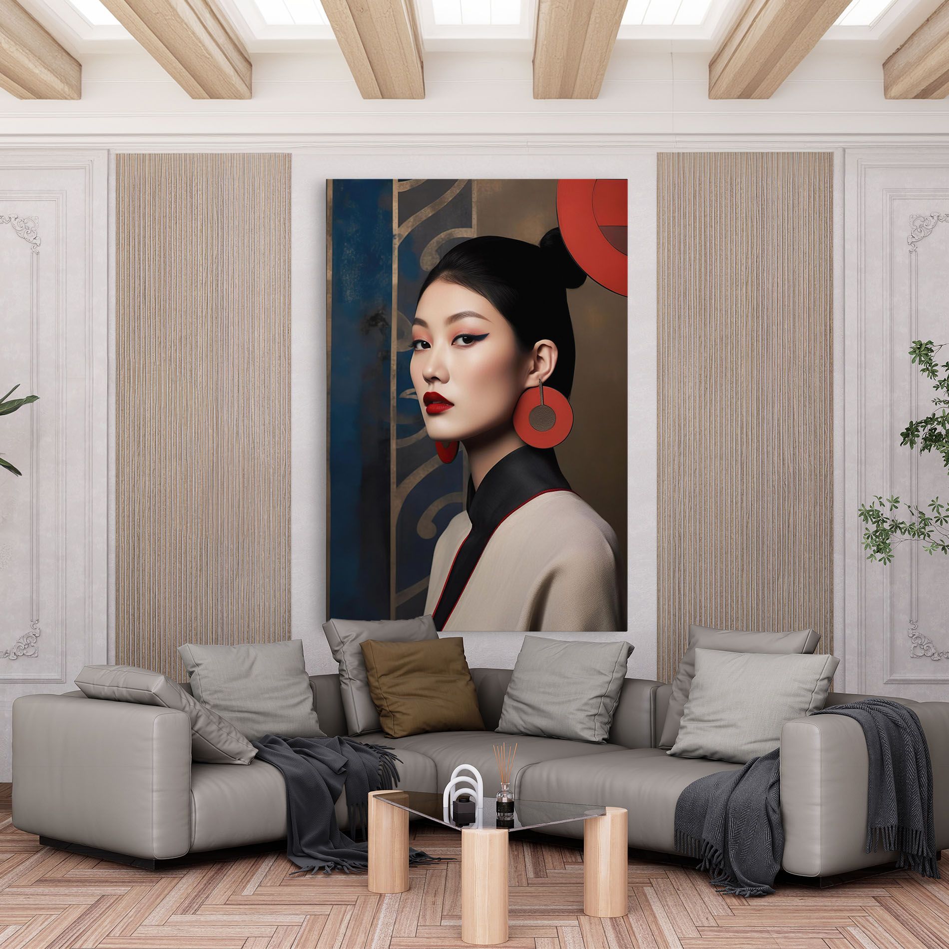 Asian Big Earrings mockup 6