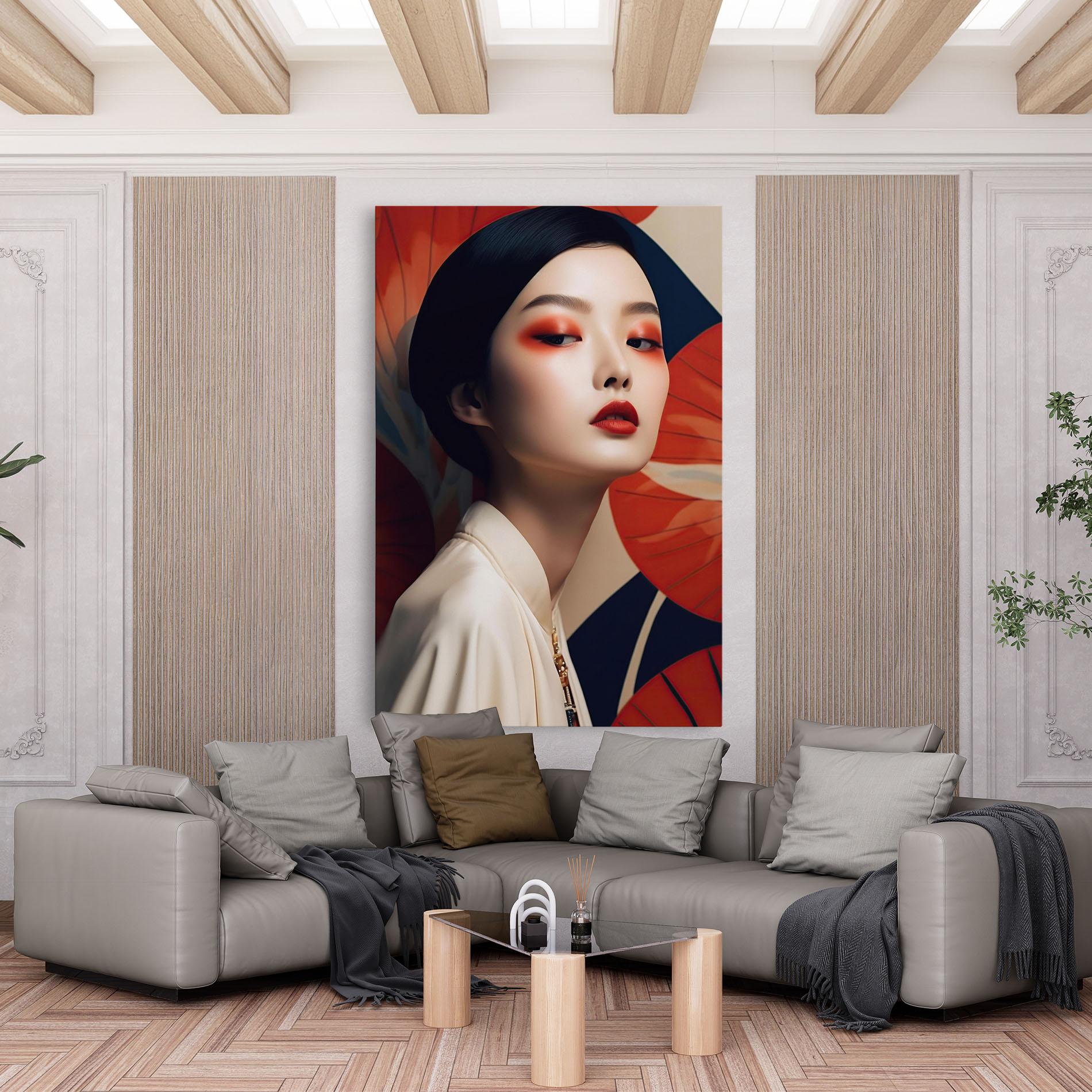 Leinwandbild Asiatic Red Lips mockup 6