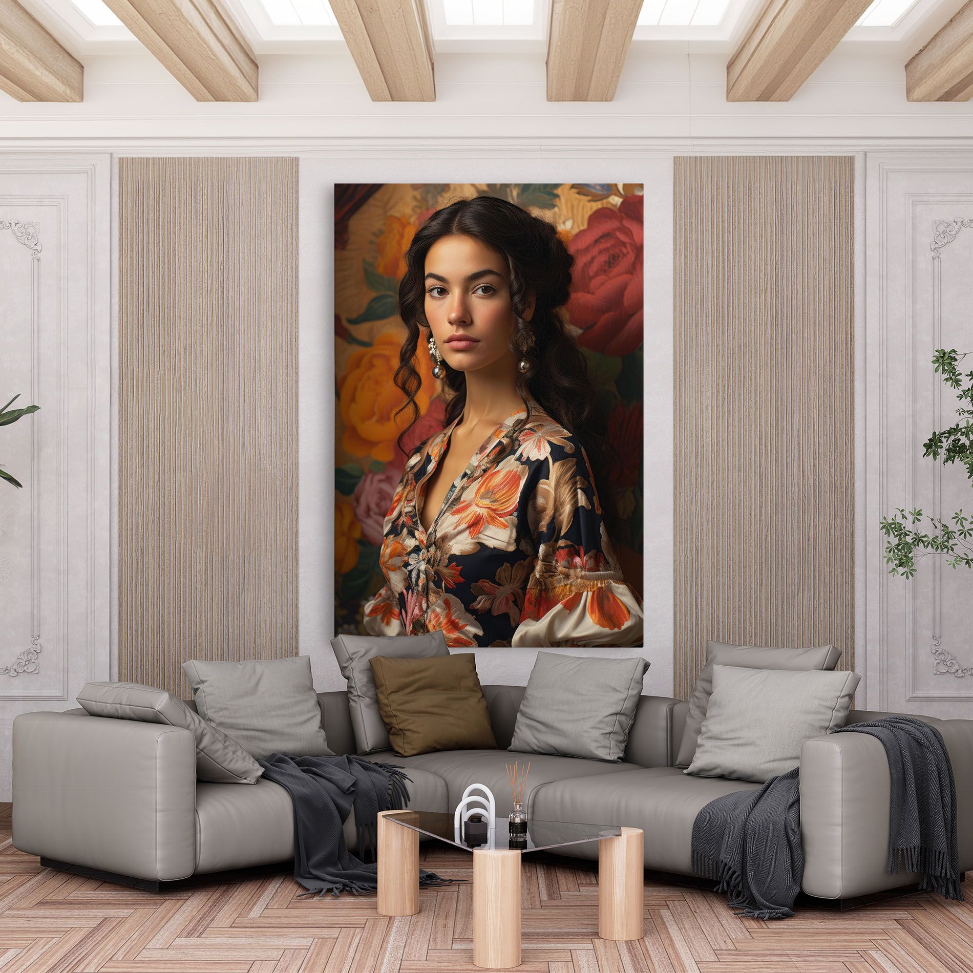 Floral Dress Lady mockup 6