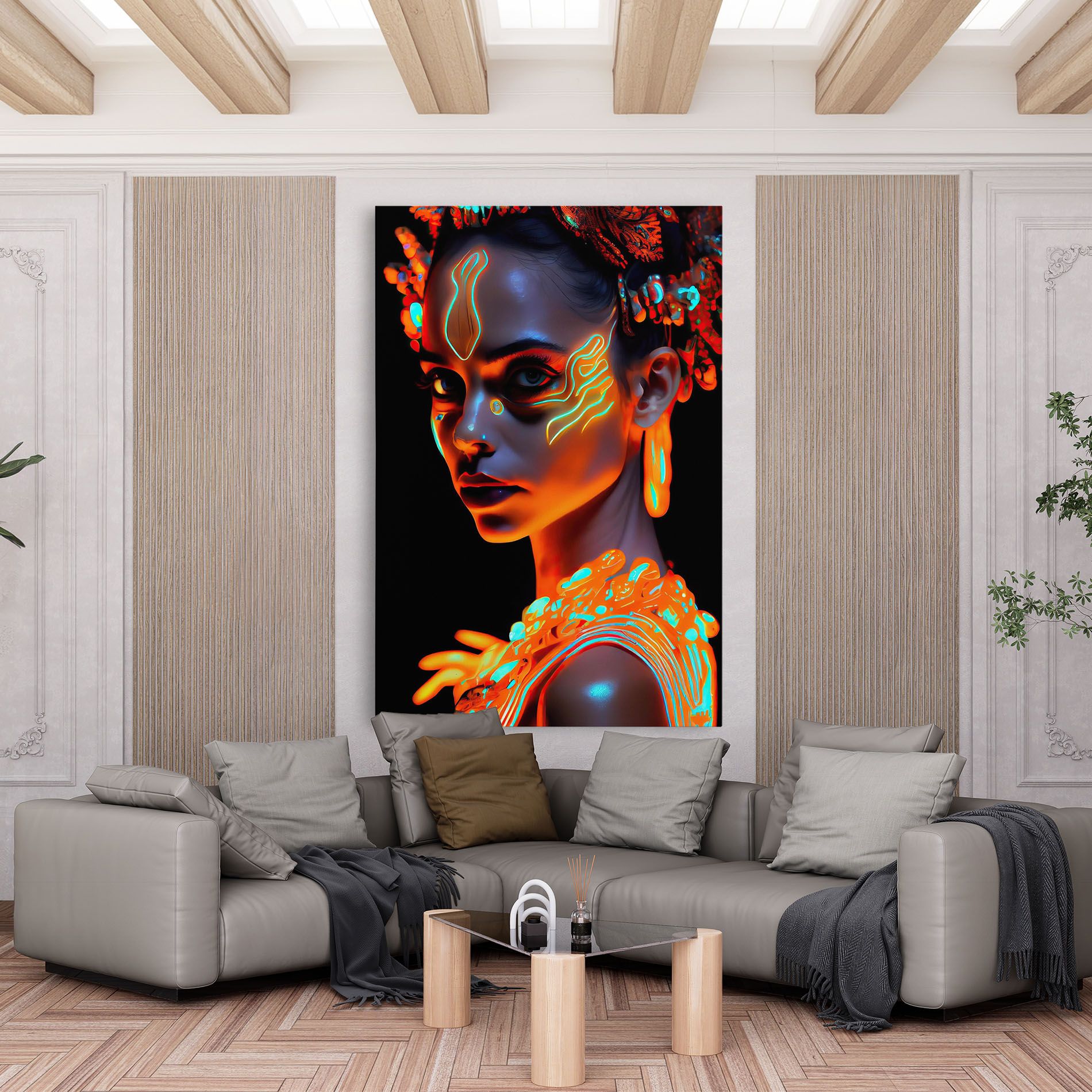 Glowing Face Paint mockup 6