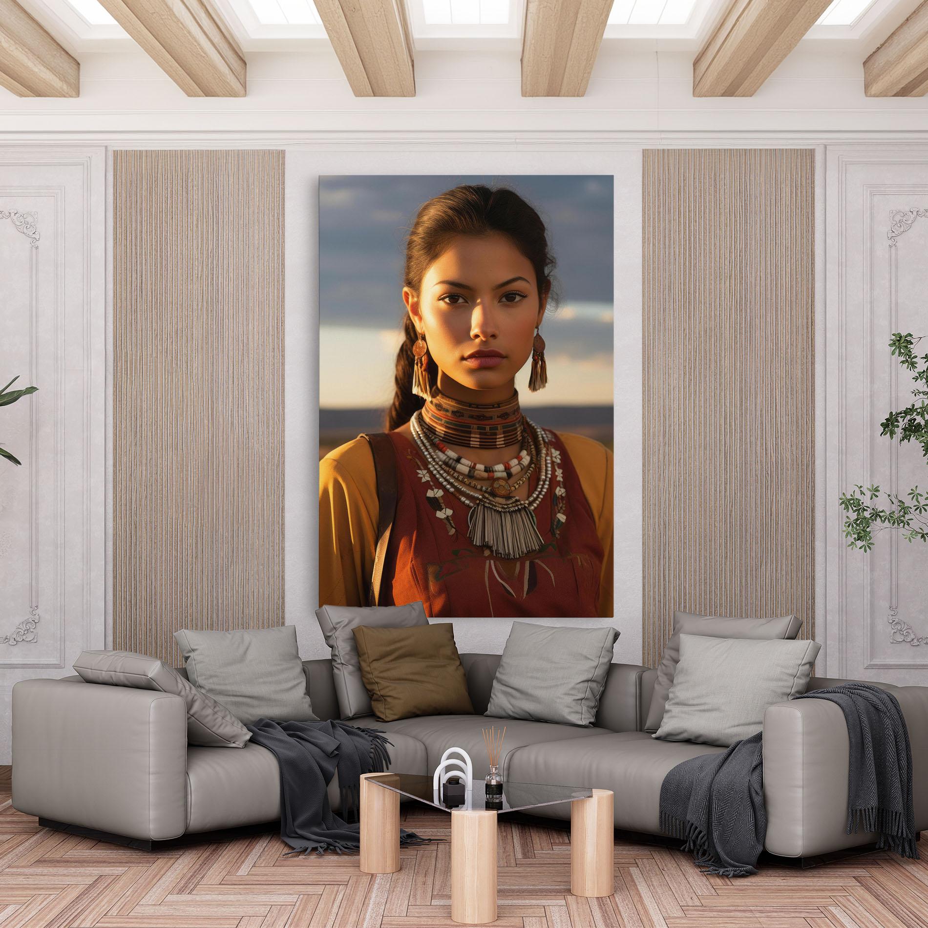 Leinwandbild Native American Desert mockup 6