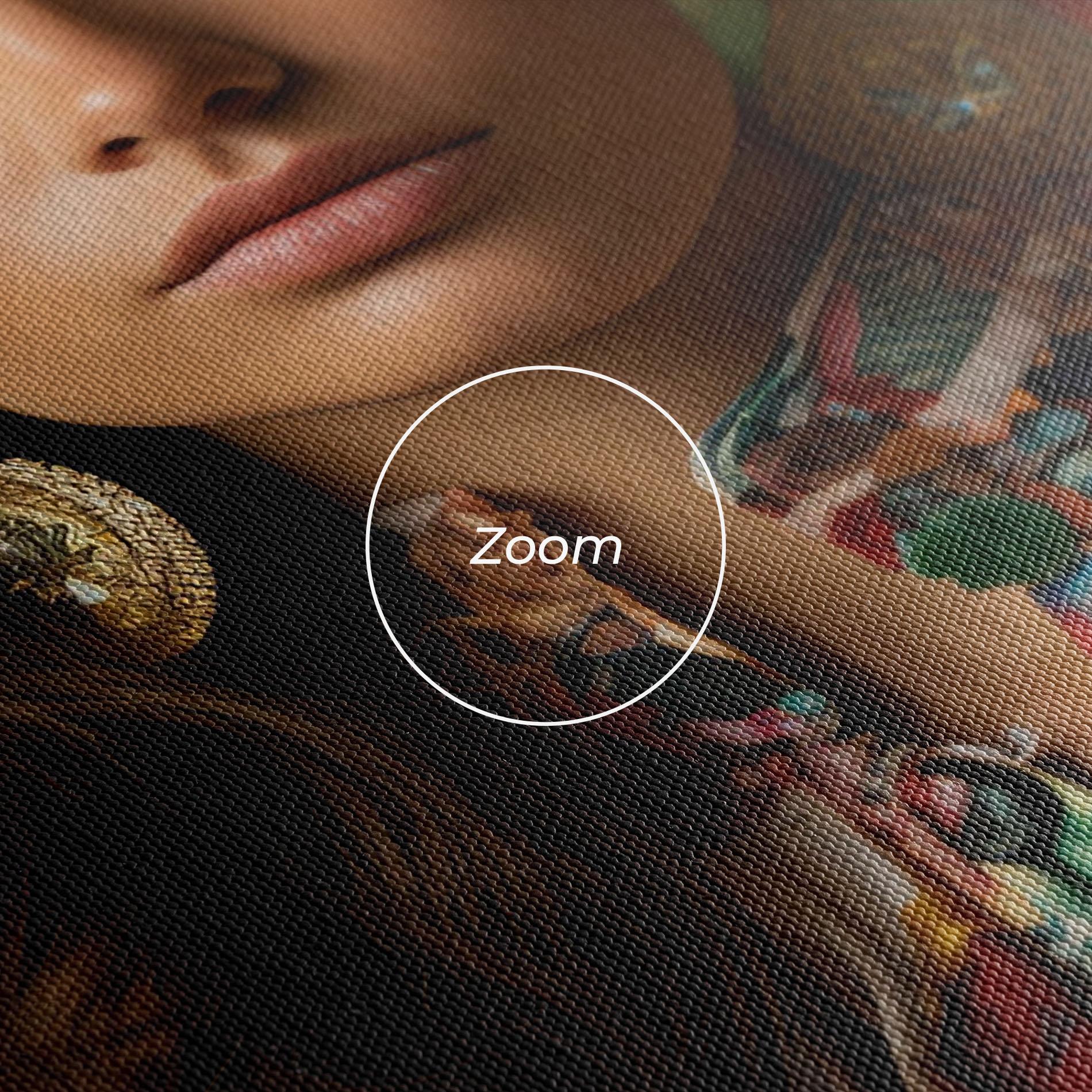 Leinwandbild Floral Dress Long Hair mockup 3