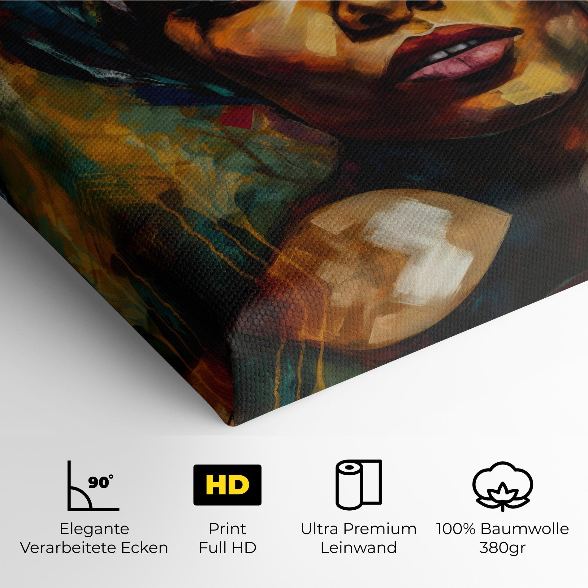 Leinwandbild African Woman Looking mockup 4