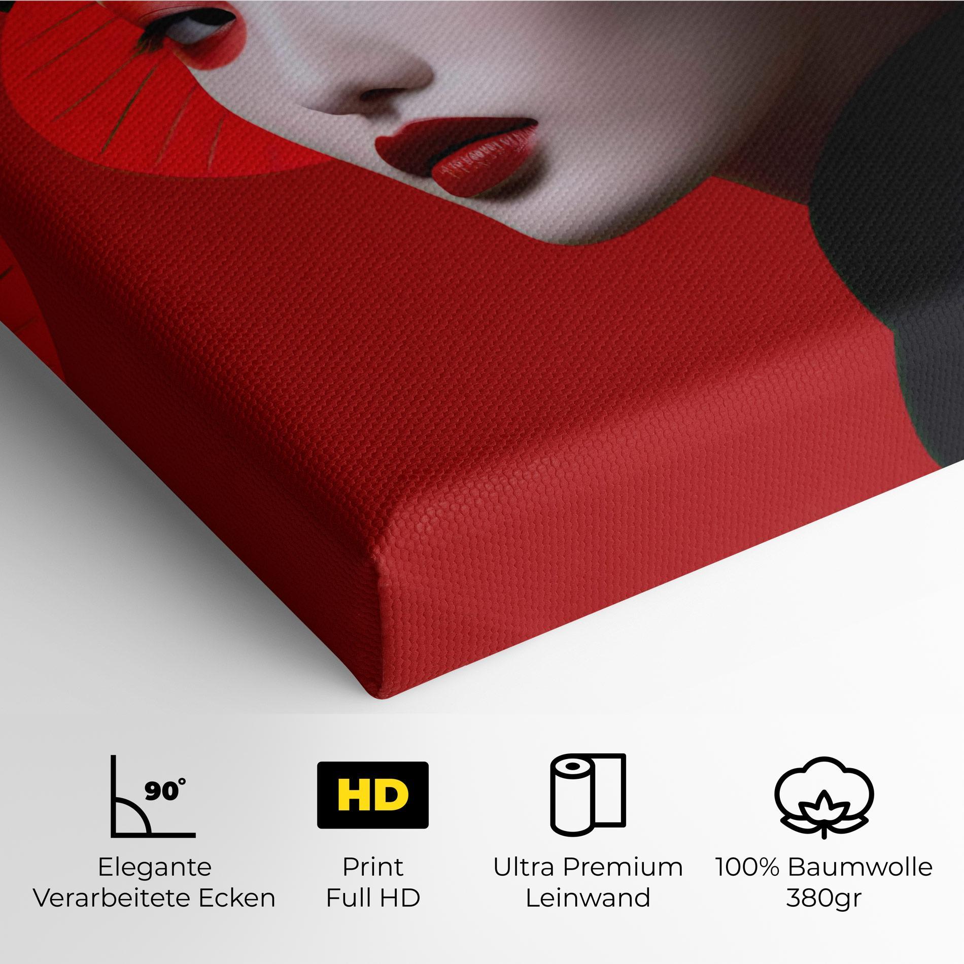 Leinwandbild Asiatic Red Makeup mockup 4