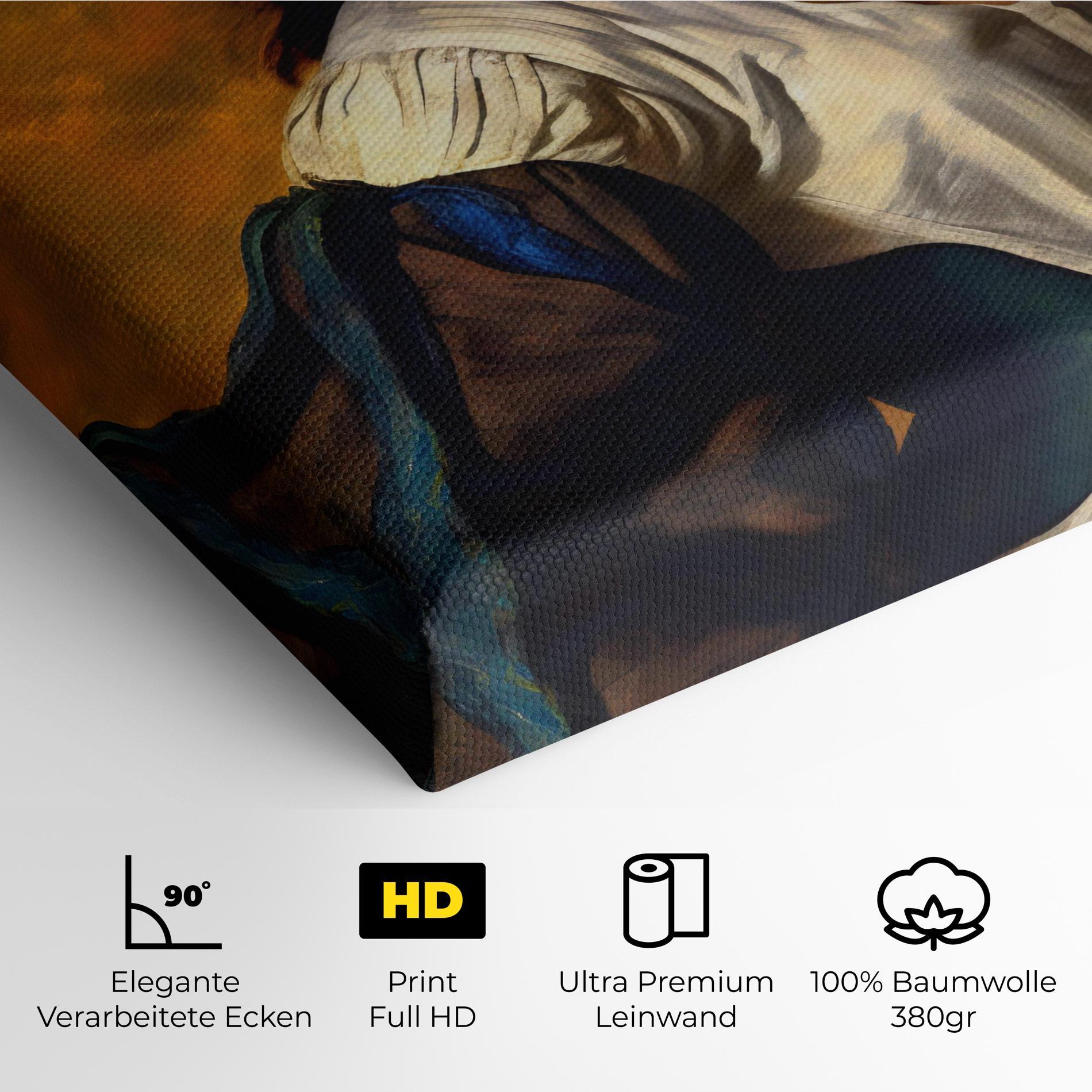 Leinwandbild Beautiful Brunette Art mockup 4