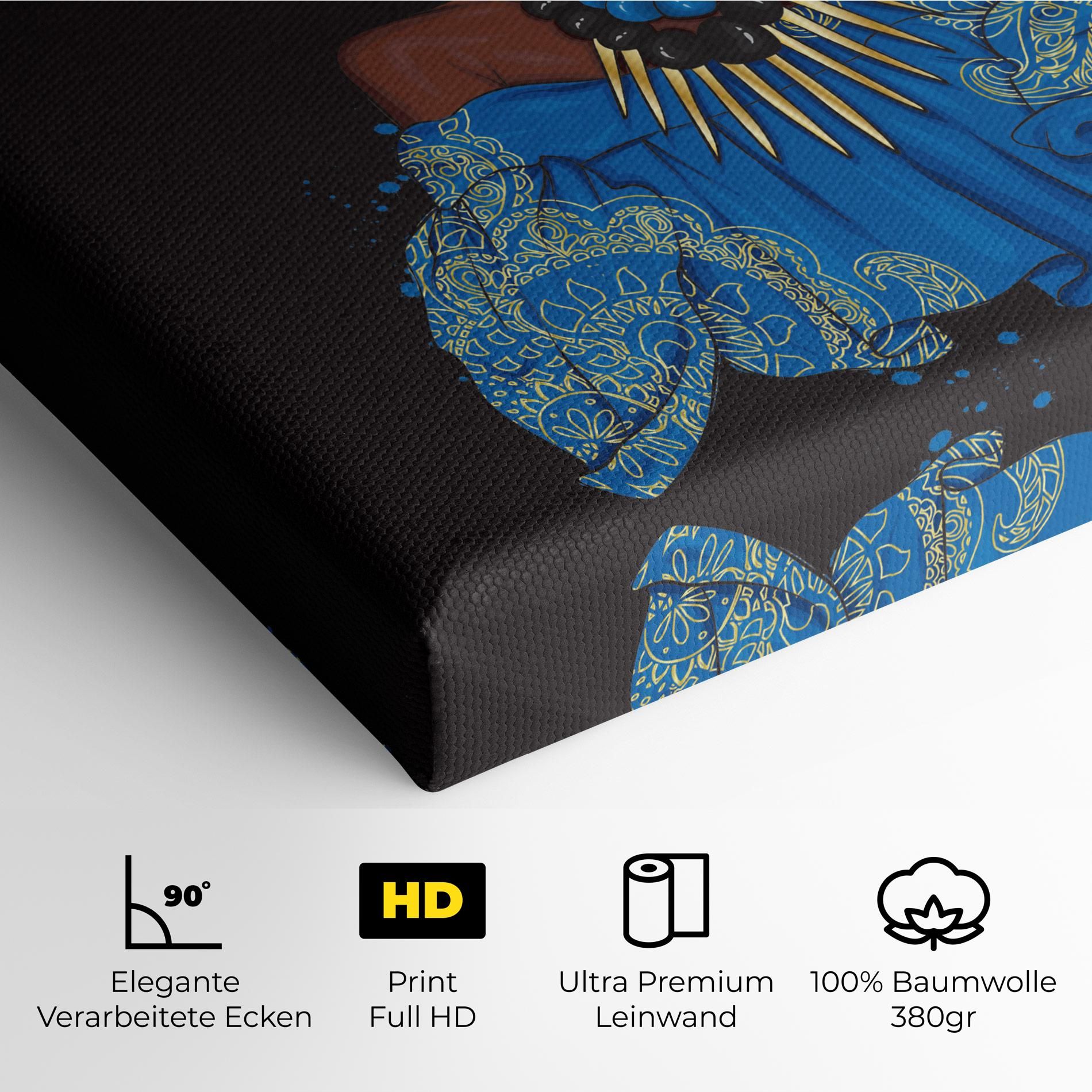 Blue African Outfit mockup 4