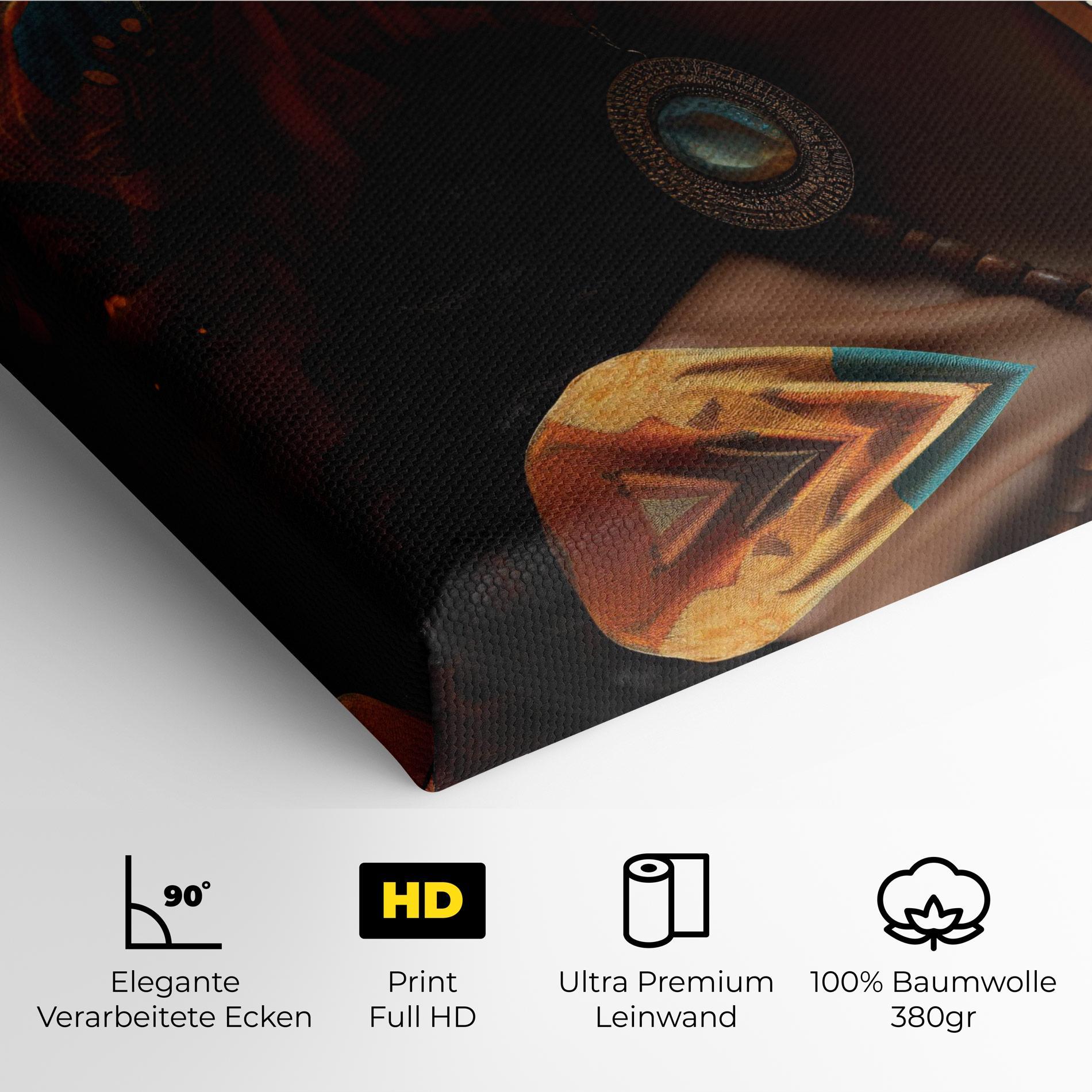 Leinwandbild Fashion African Portrait mockup 4