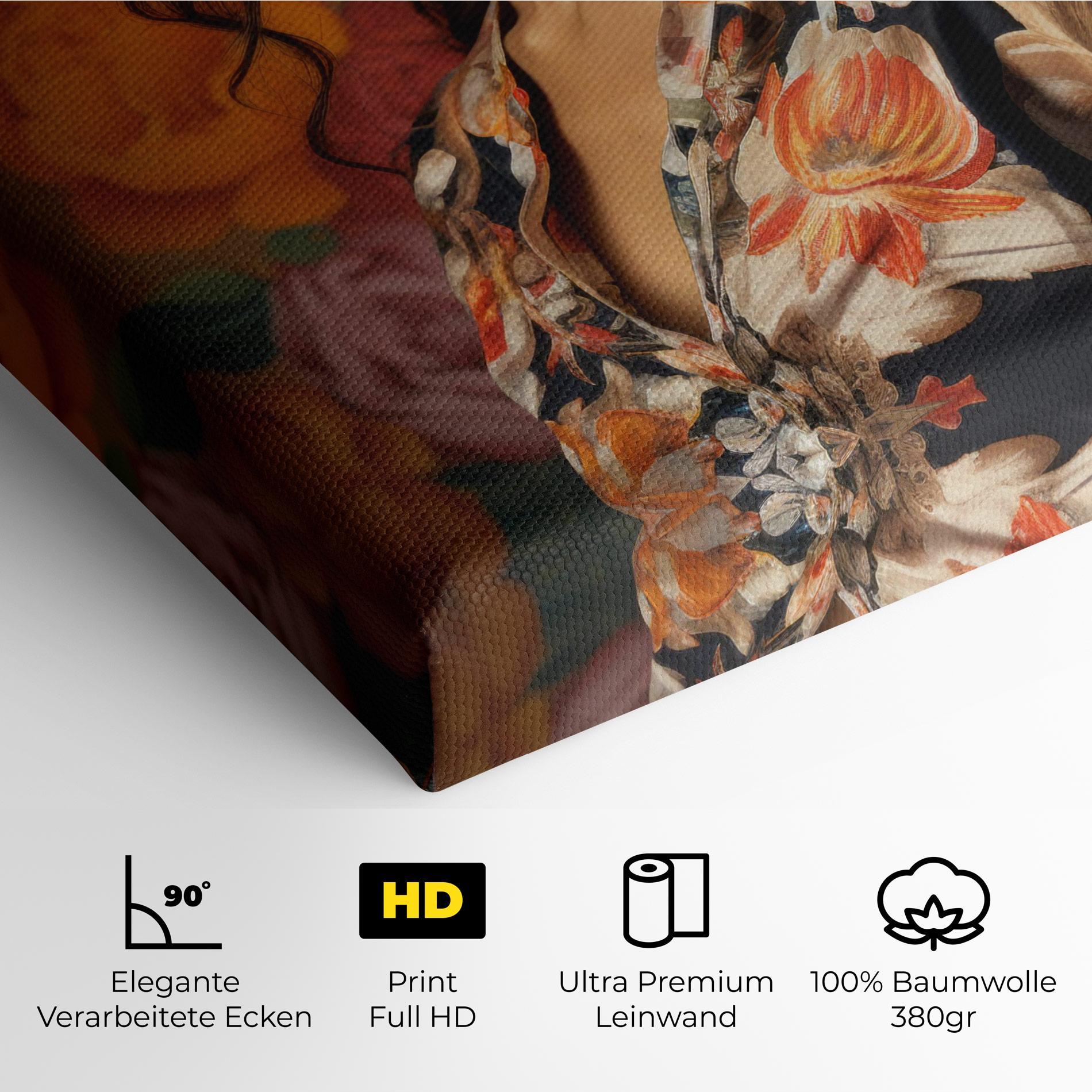 Leinwandbild Floral Dress Lady mockup 4