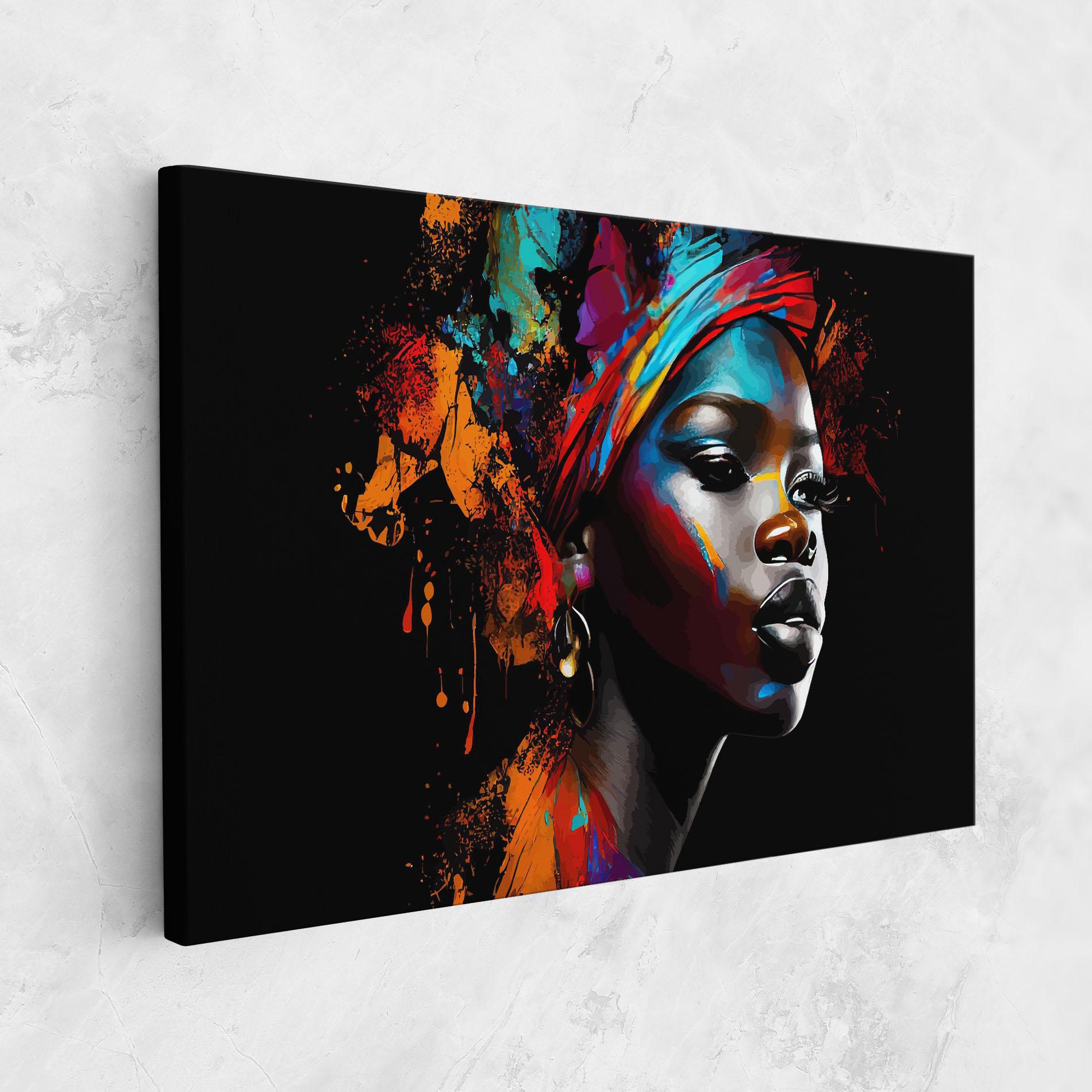 Leinwandbild Pretty African Art Splash mockup 1