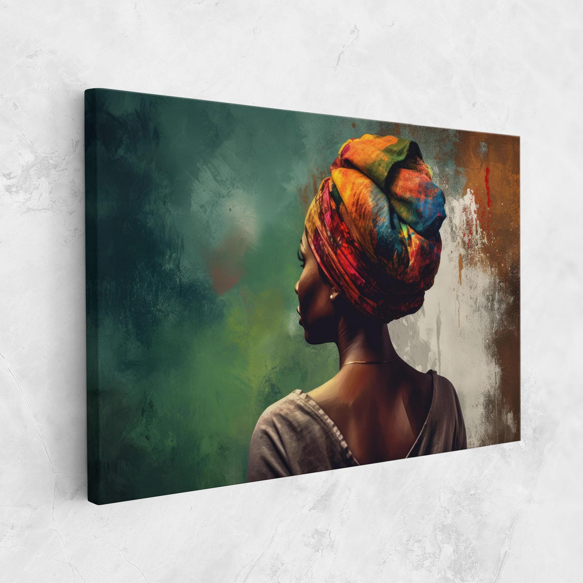Leinwandbild Yellow Turban Art mockup 1